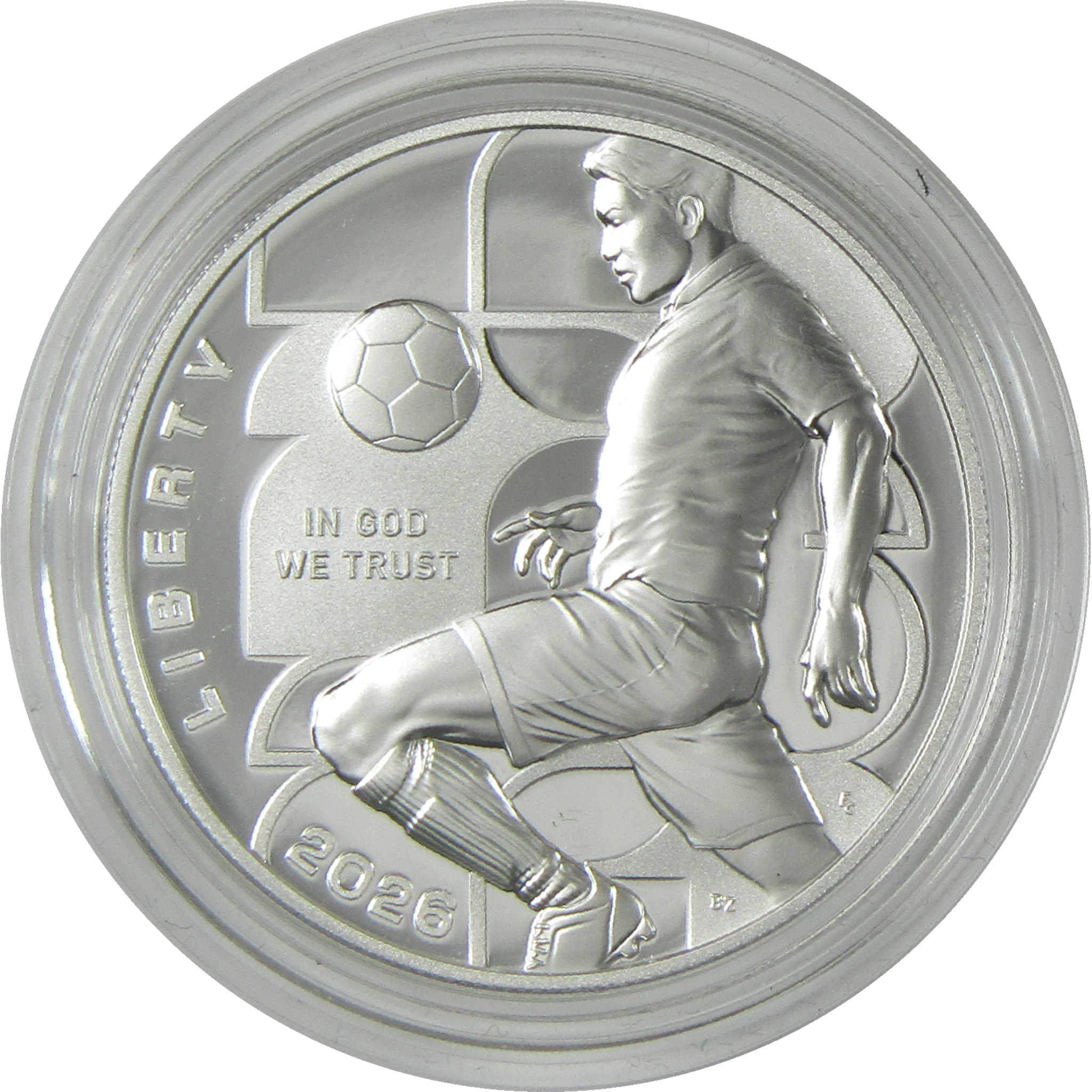 2018 P FIFA World Cup Commemorative Silver Dollar Proof Coin OGP COA