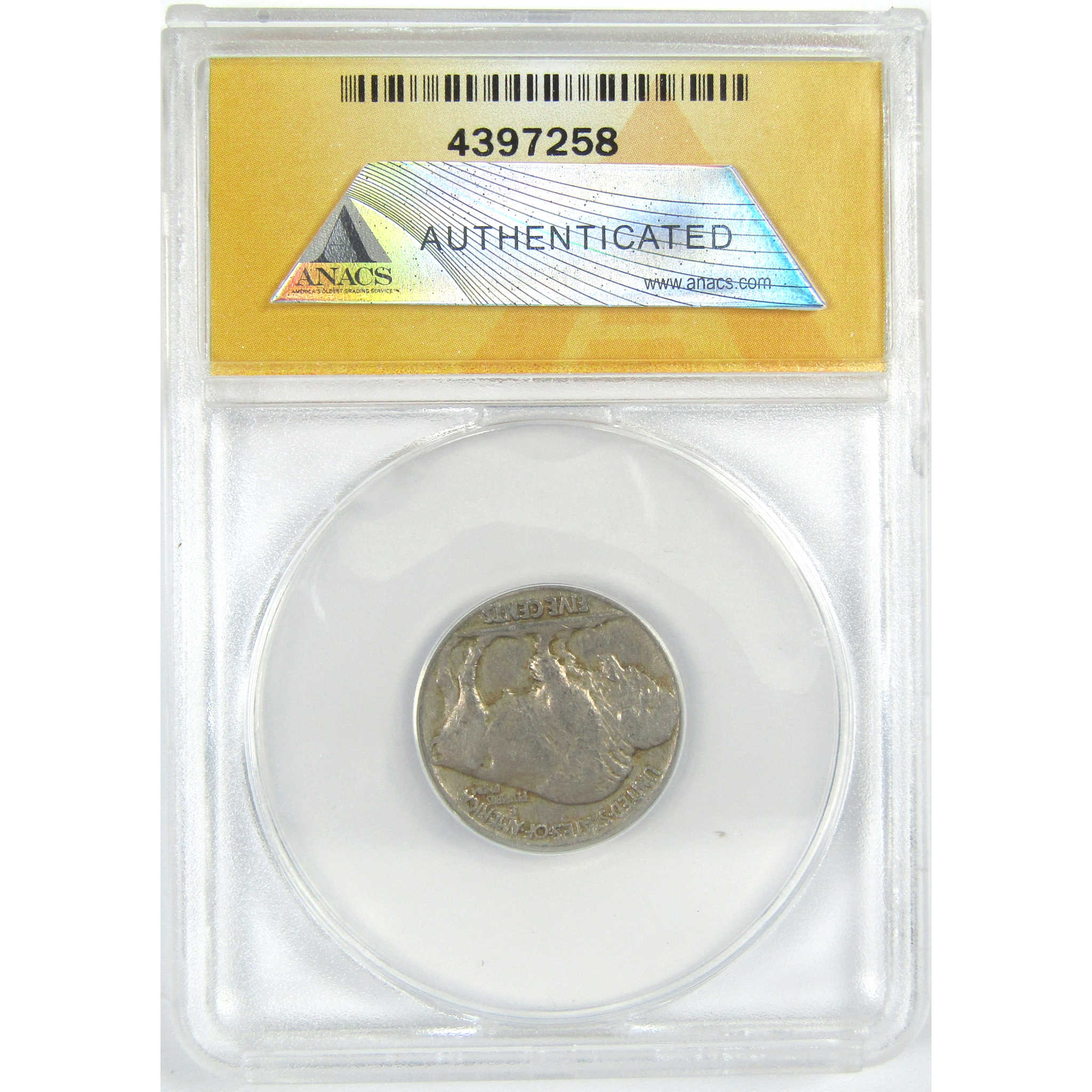 1935 DDR FS-801 Die 1 Indian Head Buffalo Nickel F 12 ANACS SKU:I16292