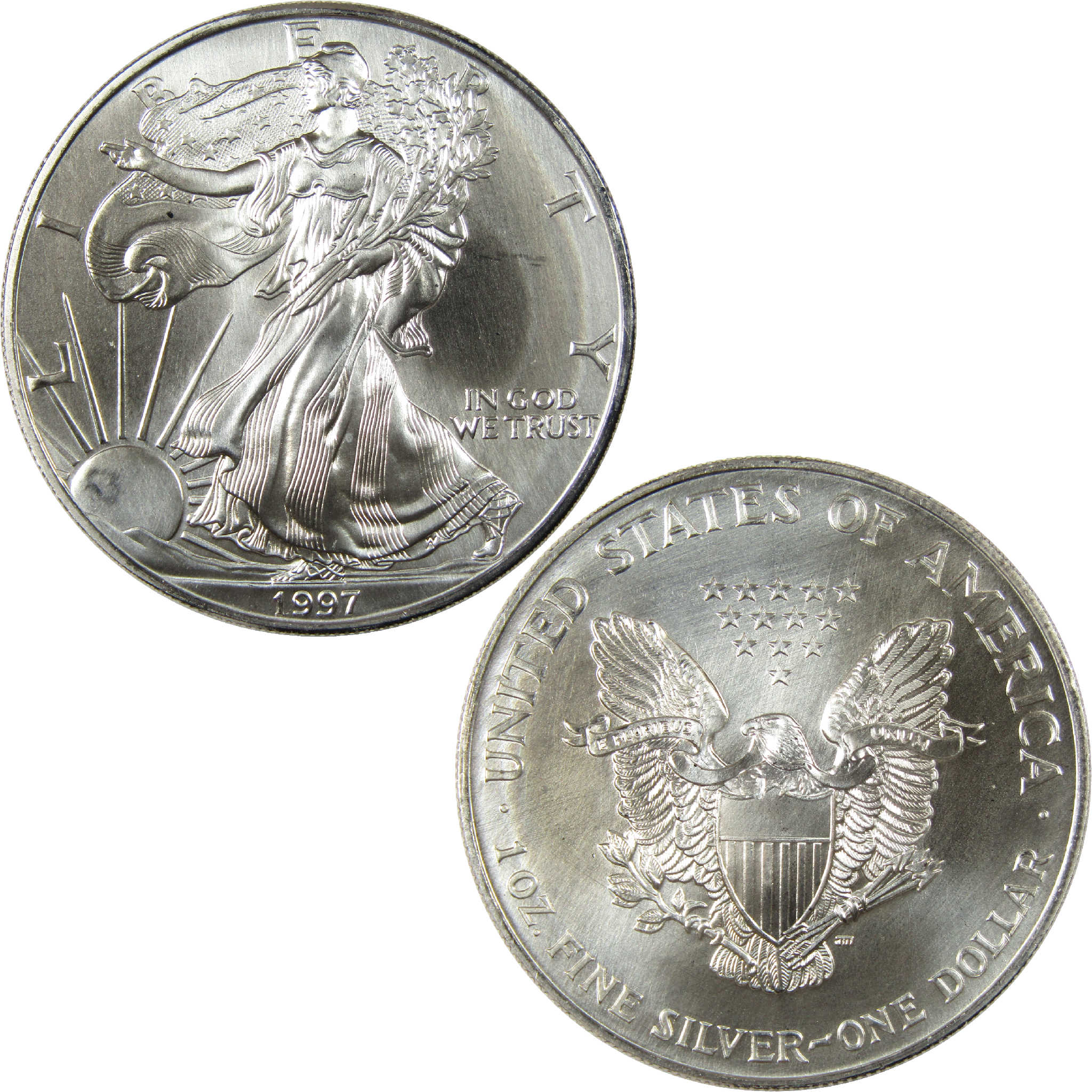 1997 American Eagle BU Brilliant Uncirculated 1 oz .999 Silver $1 Coin