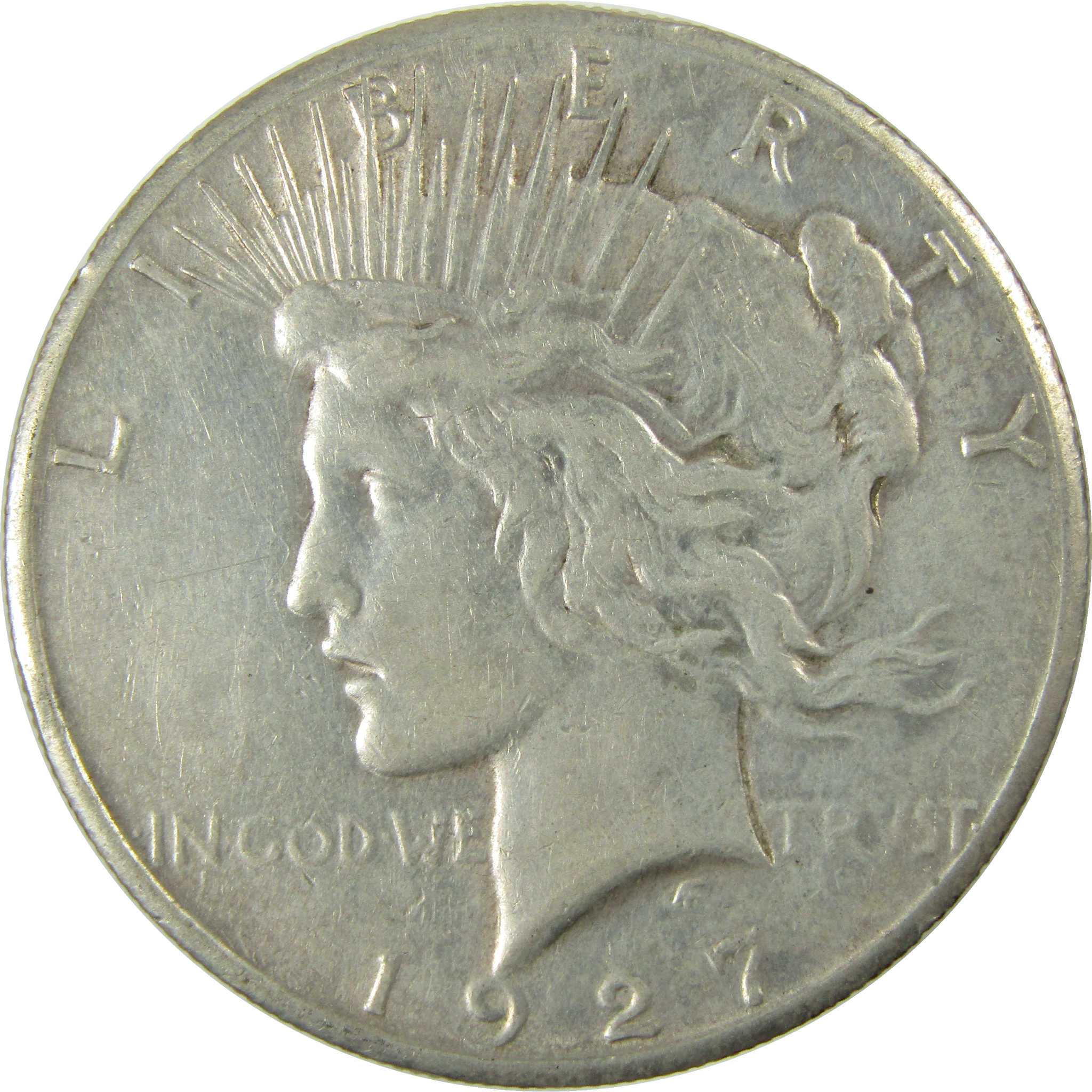 1927 Peace Silver Dollar AU About Uncirculated $1 Coin SKU:I27511