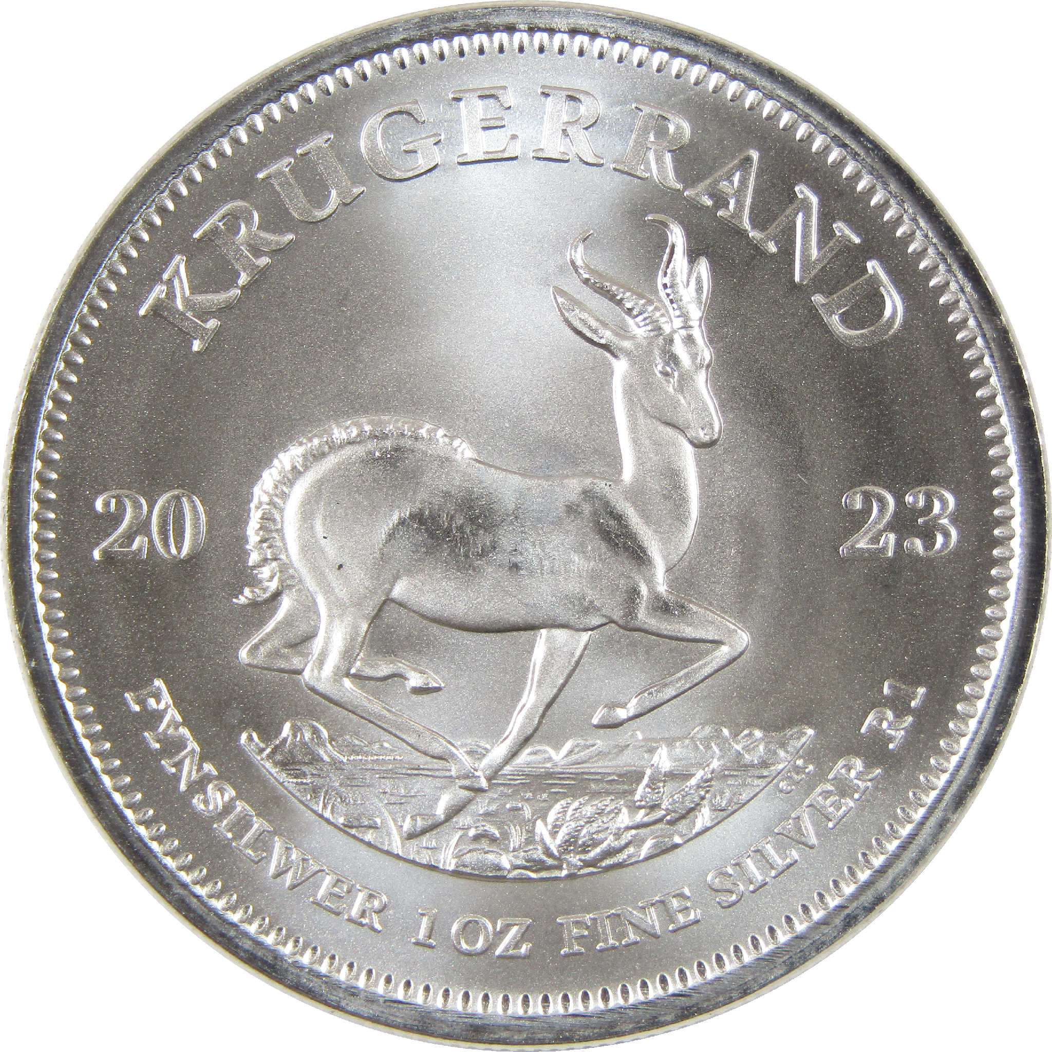 2023 South African Krugerrand BU Uncirculated 1 oz .999 Silver R1 Coin