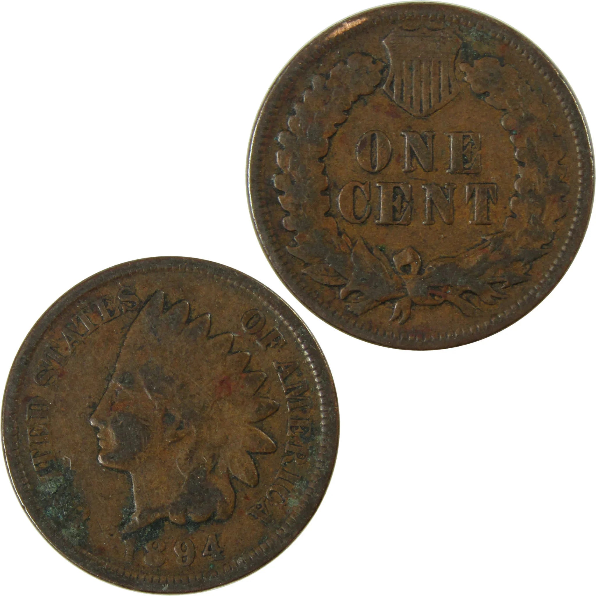 1894 Indian Head Cent G Good Details Penny 1c Coin SKU:I26544