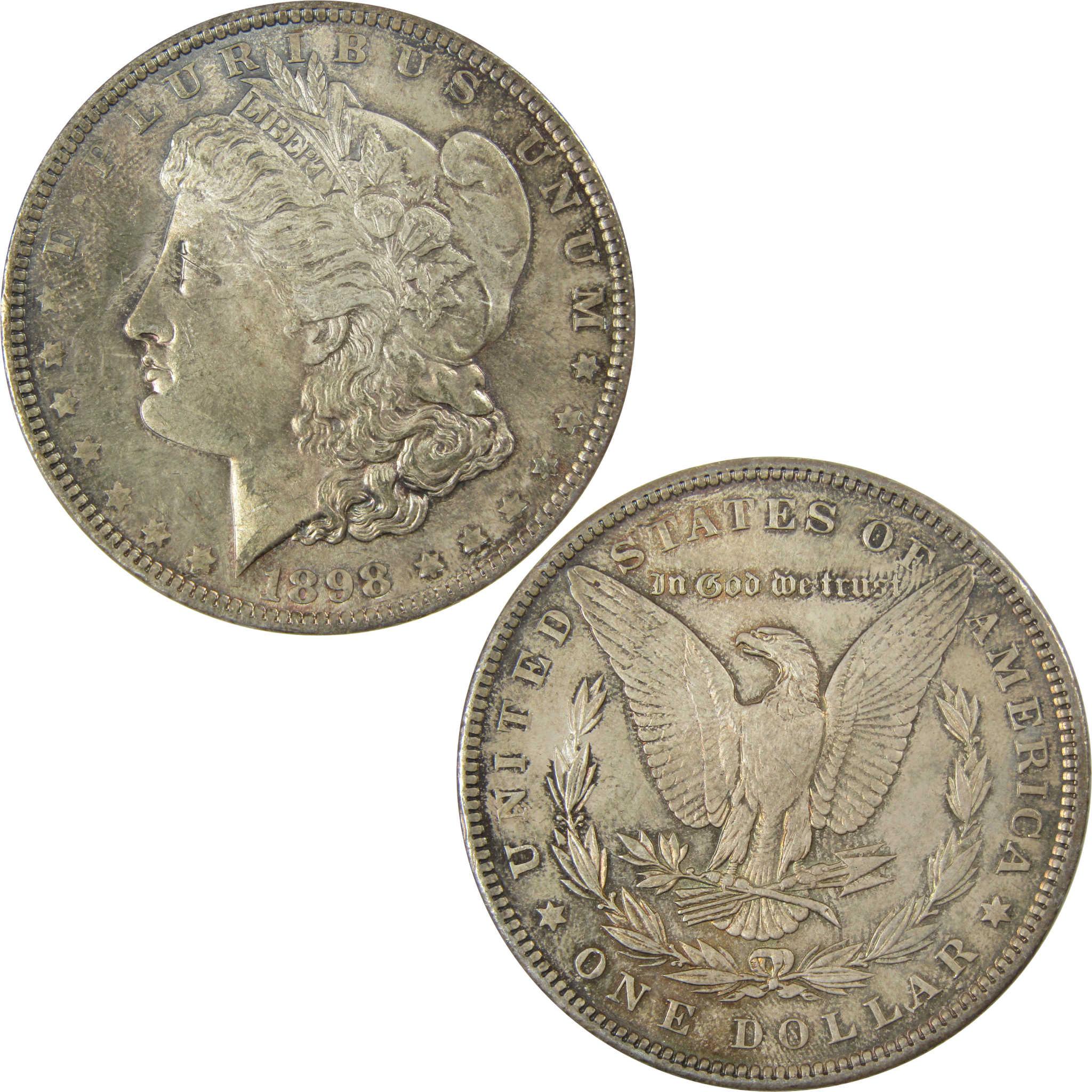 1898 Morgan Silver Dollar Uncirculated Mint State Toned SKU:CP658