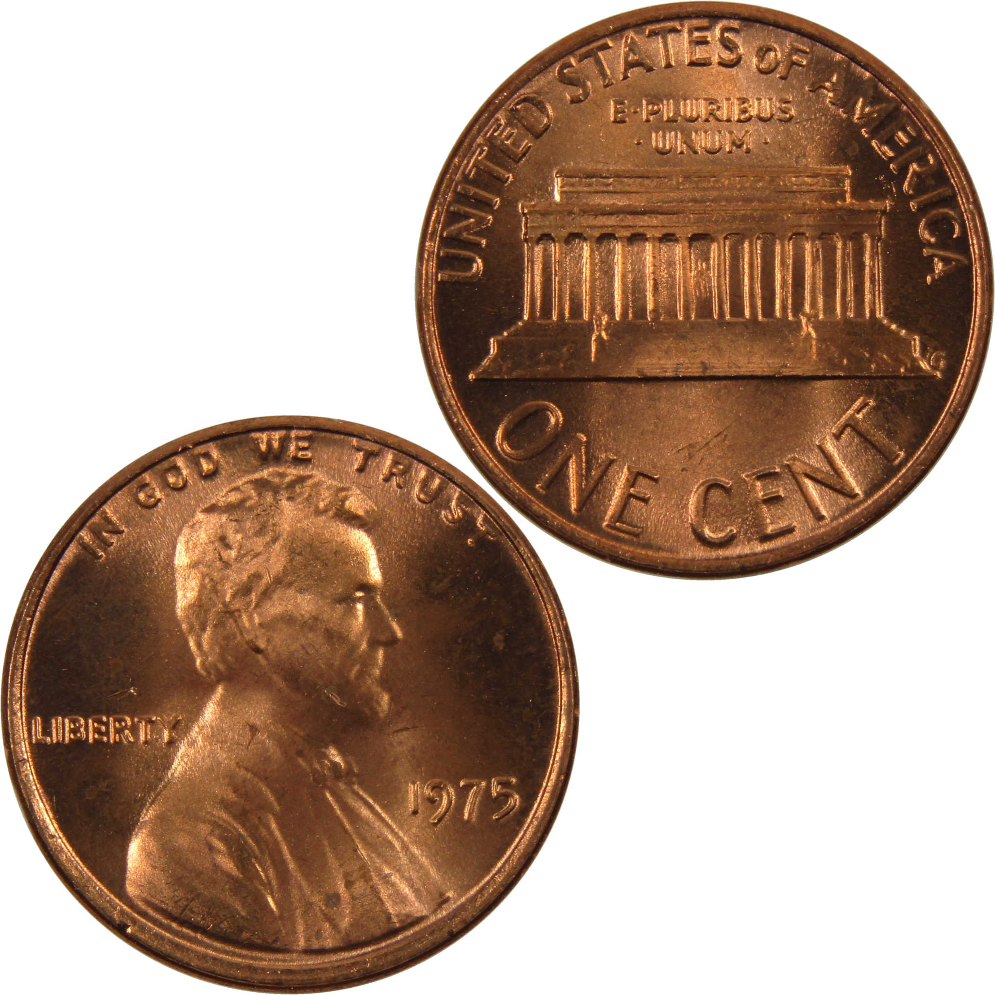 1975 Lincoln Memorial Cent BU Uncirculated Penny 1c Coin