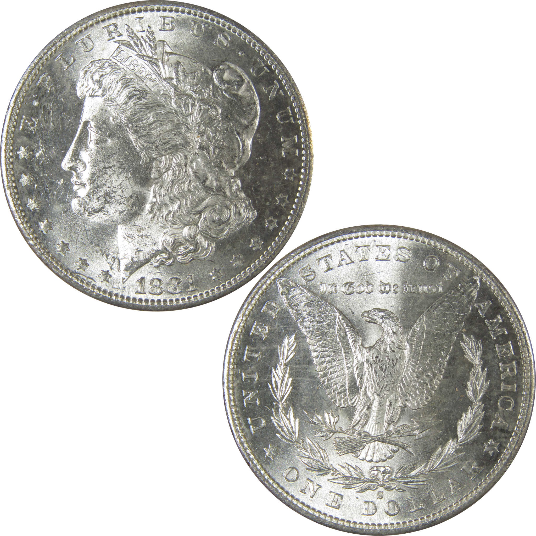 1881 S Morgan Dollar Uncirculated Silver $1 Coin SKU:CPC8955 - Morgan coin - Morgan silver dollar - Morgan silver dollar for sale - Profile Coins &amp; Collectibles