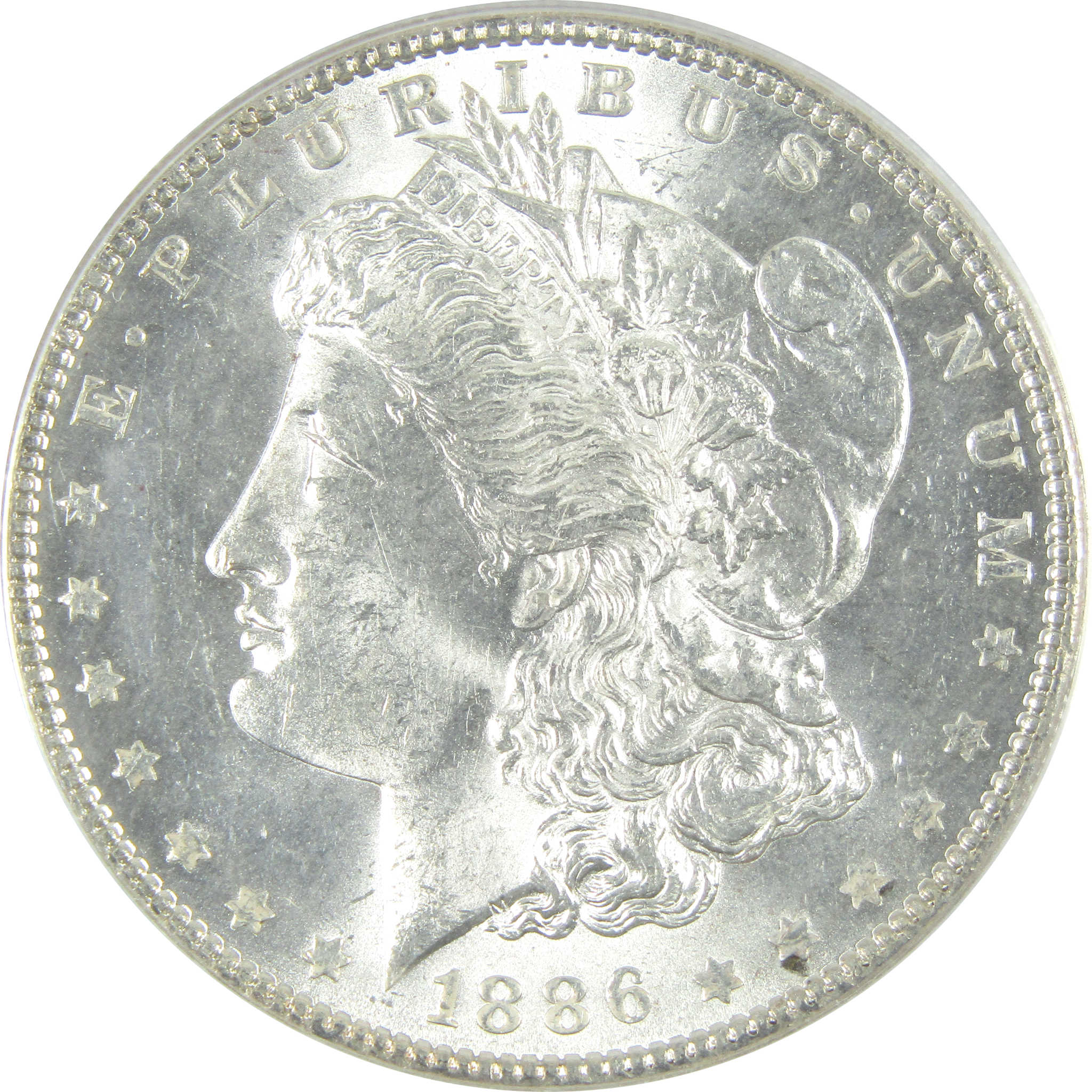 1886 Morgan Dollar MS 63 ANACS Silver $1 Uncirculated Coin SKU:I15034 - Morgan coin - Morgan silver dollar - Morgan silver dollar for sale - Profile Coins &amp; Collectibles