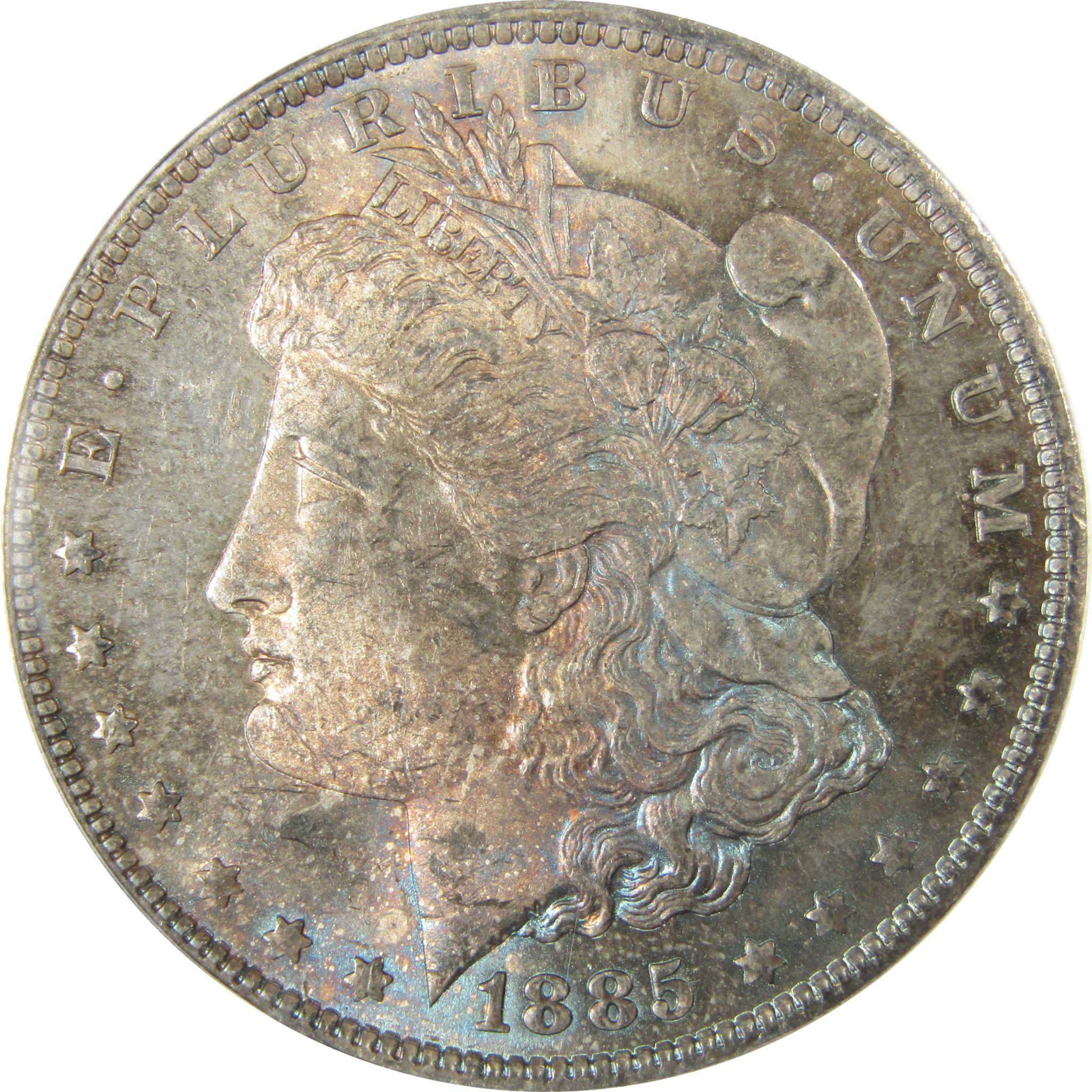 1885 O Morgan Silver Dollar MS 63 ANACS Toned Obverse SKU:I27947