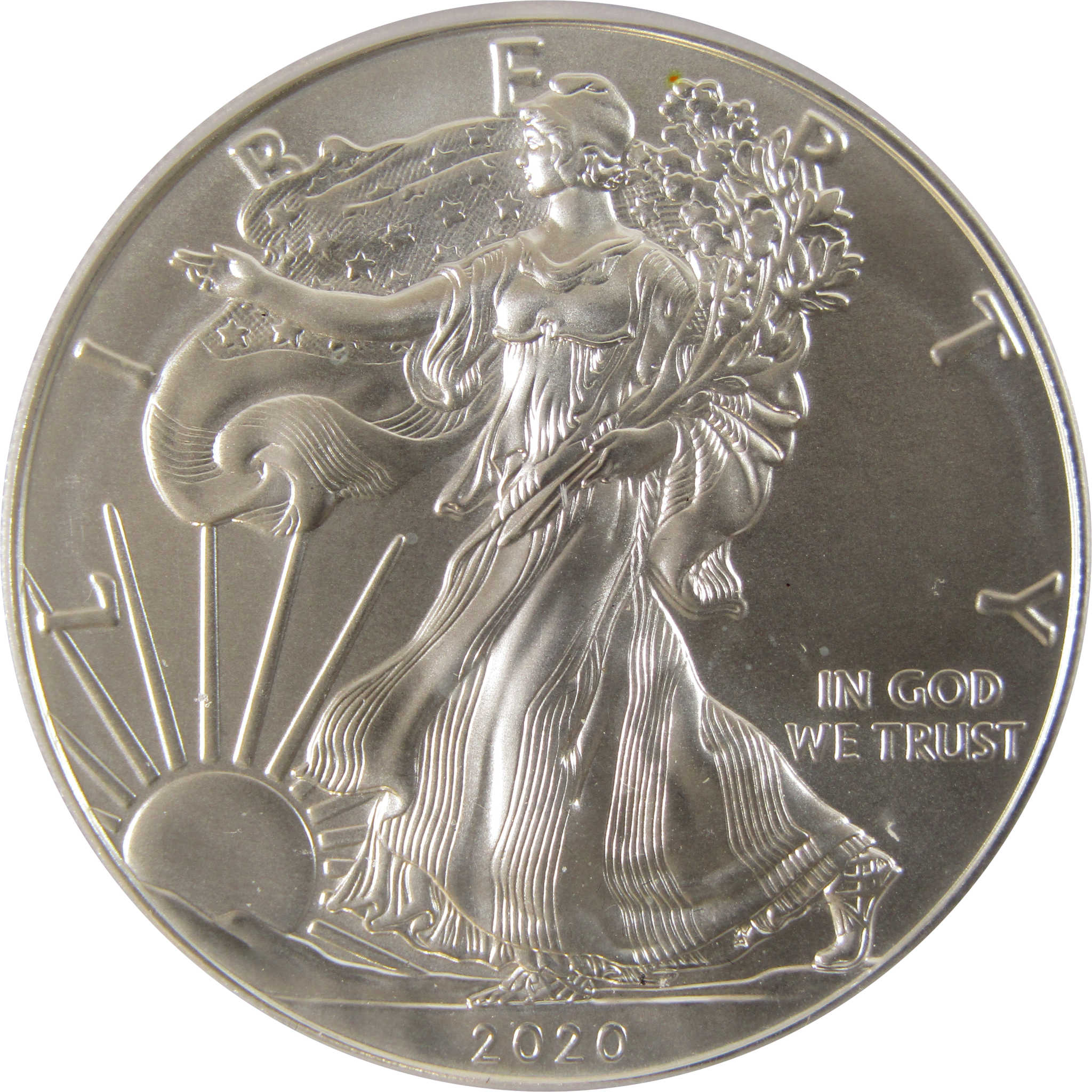 2020 American Silver Eagle MS 70 ICG $1 Coin First Day SKU:CPC3501