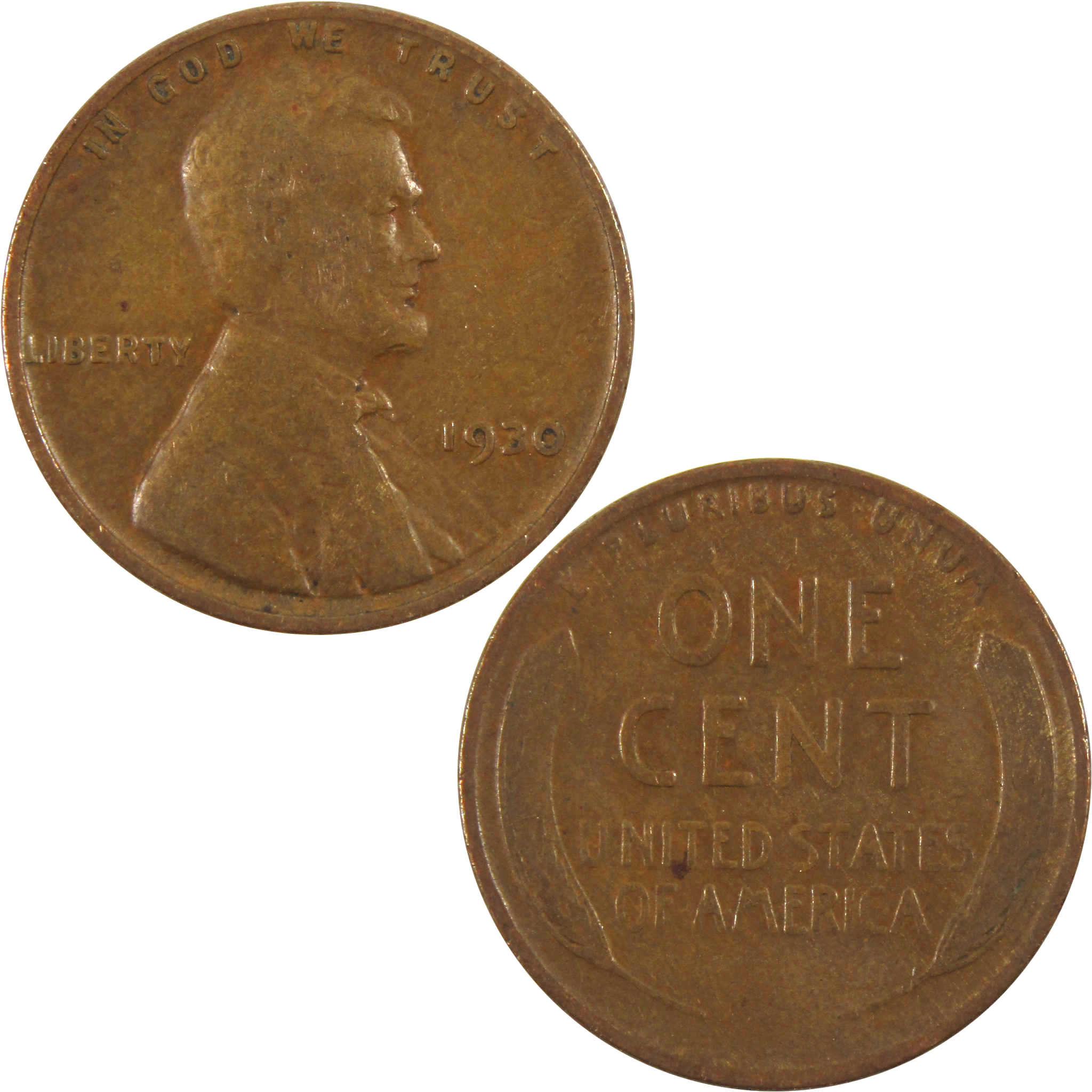 1930 Lincoln Wheat Cent F Fine Penny 1c Coin