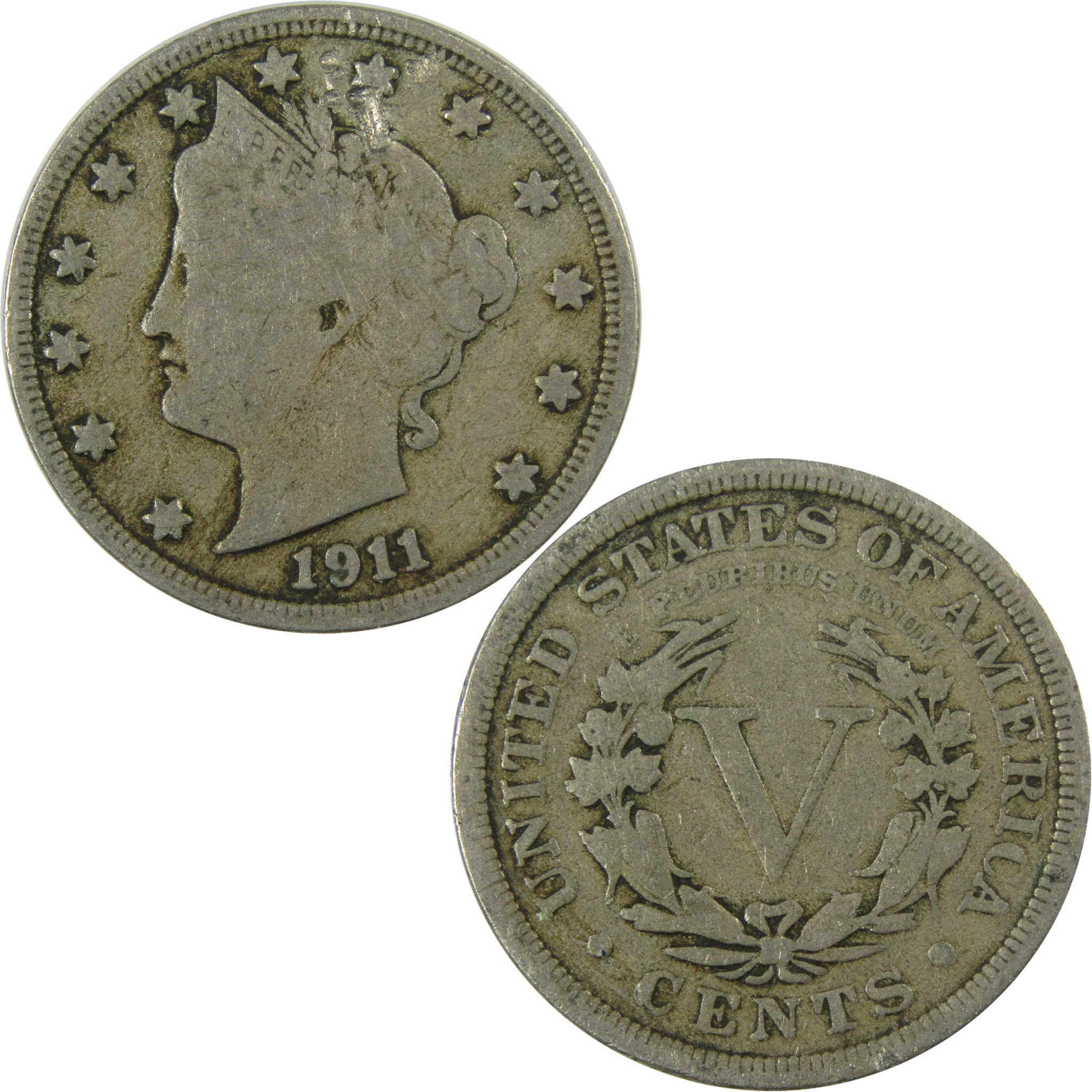 1911 Liberty Head V Nickel G Good 5c Coin Collectible SKU:I26921