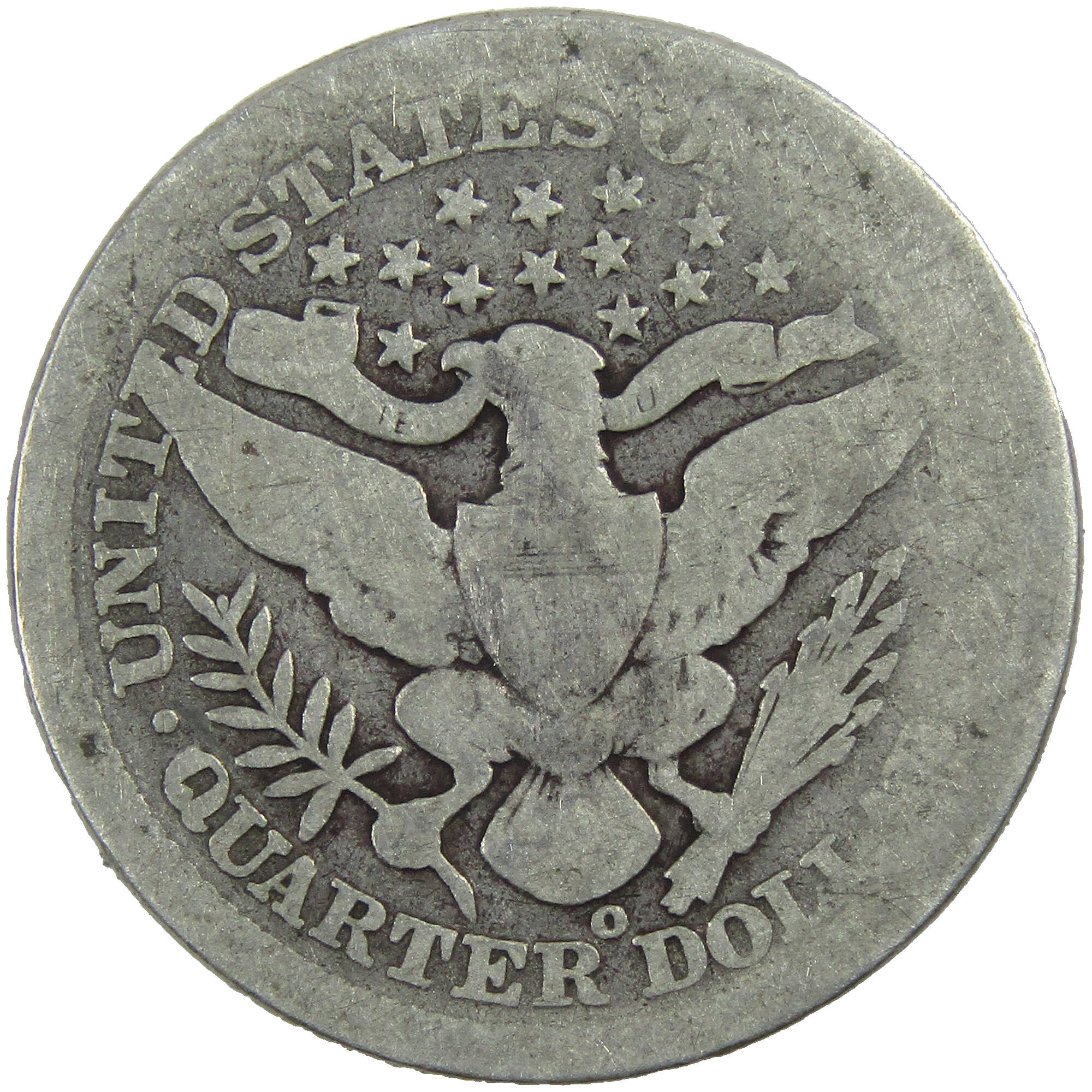 1899 O Barber Quarter AG About Good Silver 25c Coin SKU:I12708