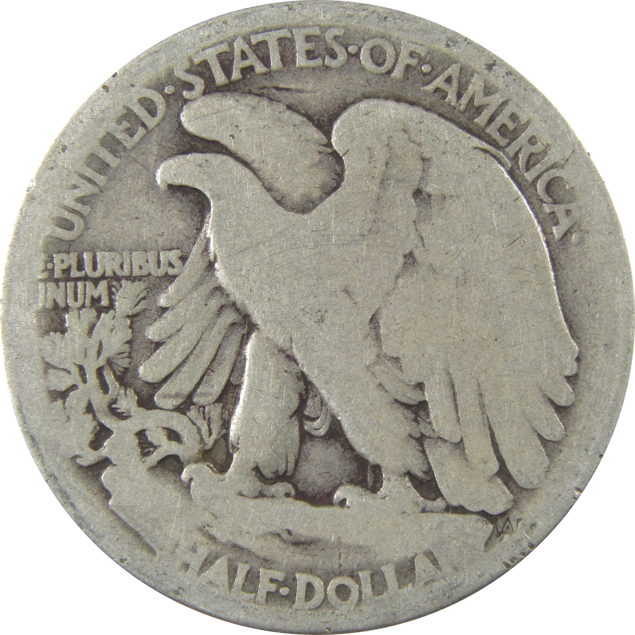 1917 S Obverse Liberty Walking Silver 50c AG About Good SKU:I24142