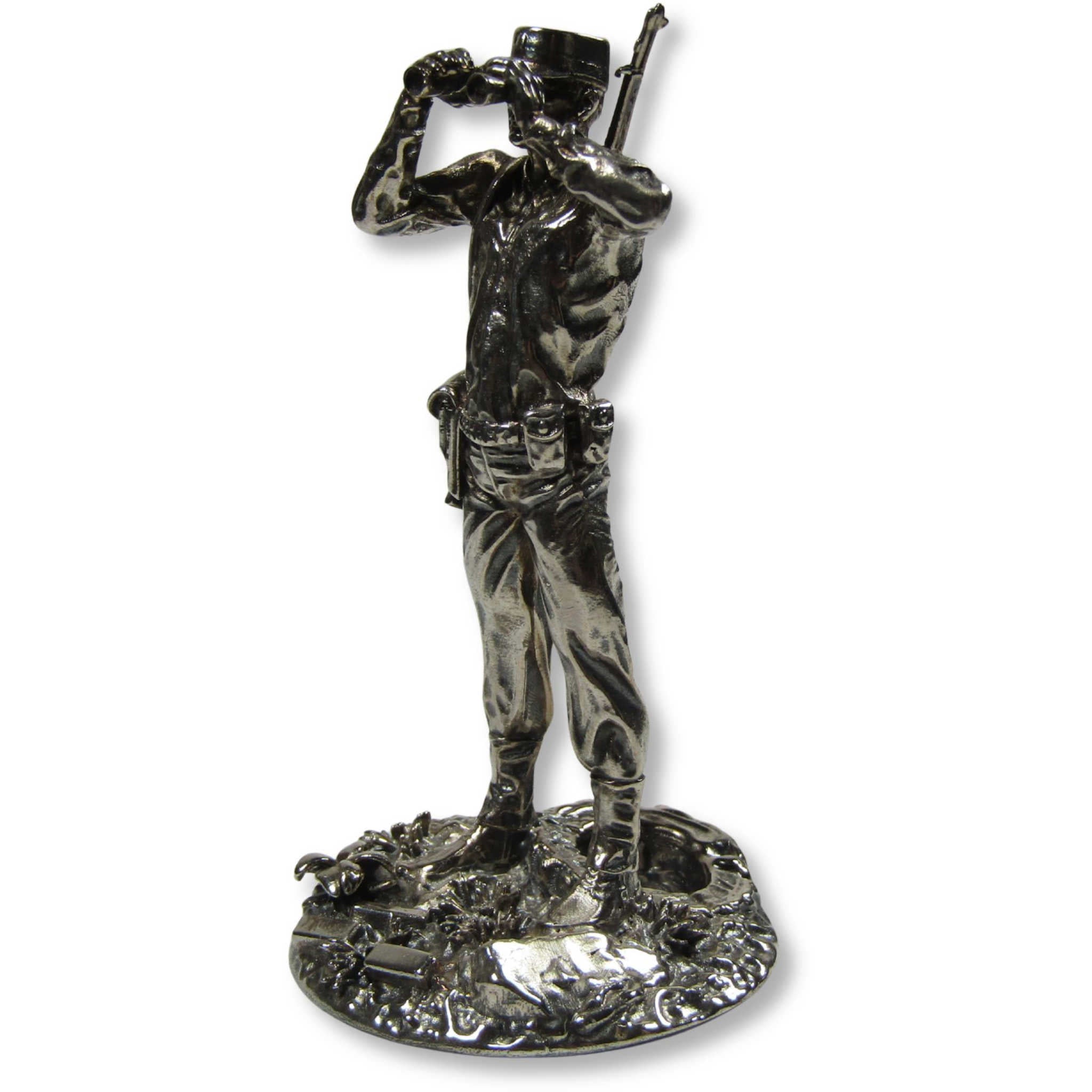Officer Captain Troy Army Man 4 oz Sterling Silver Soldier Statue COA