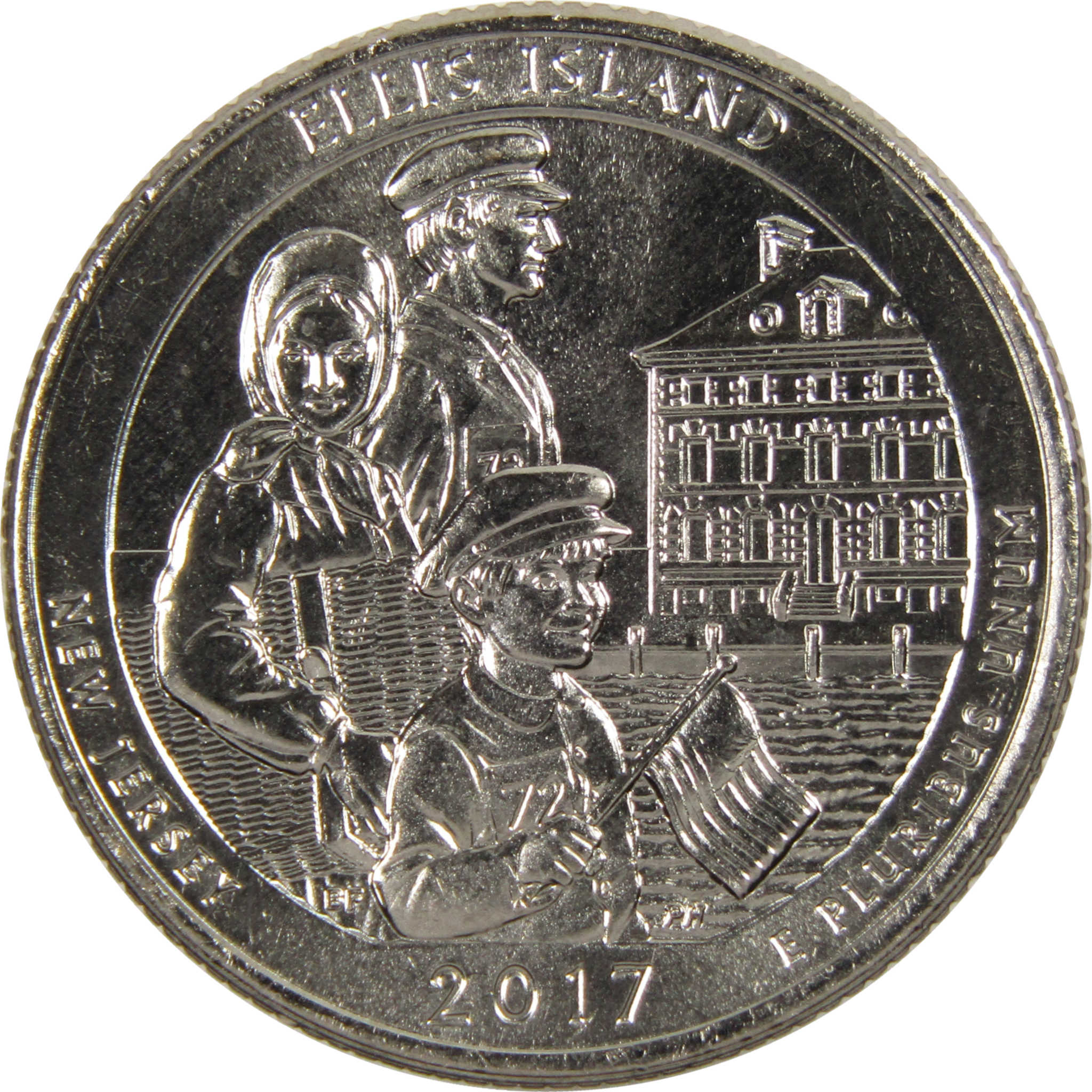 2017 D Ellis Island National Park Quarter BU Uncirculated Clad Coin
