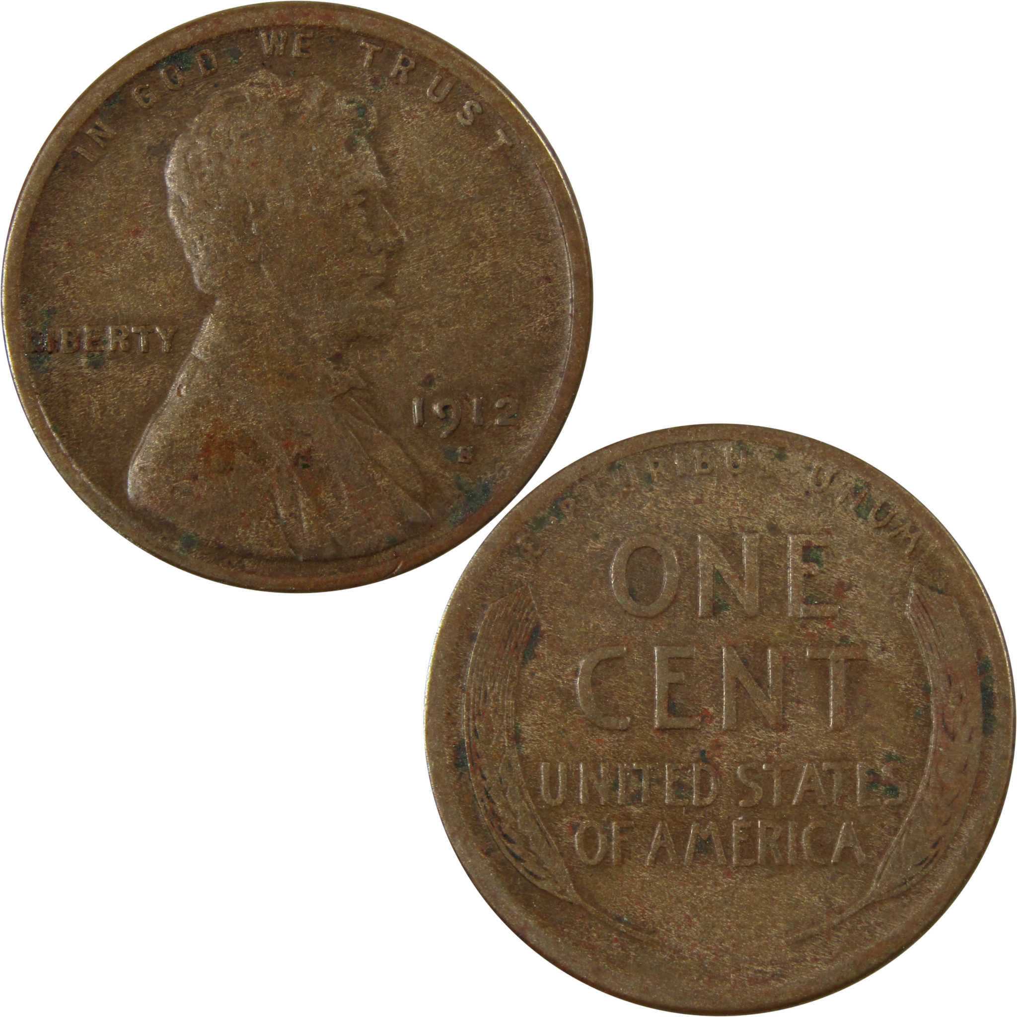 1912 S Lincoln Wheat Cent VF Very Fine Details Penny SKU:I26366