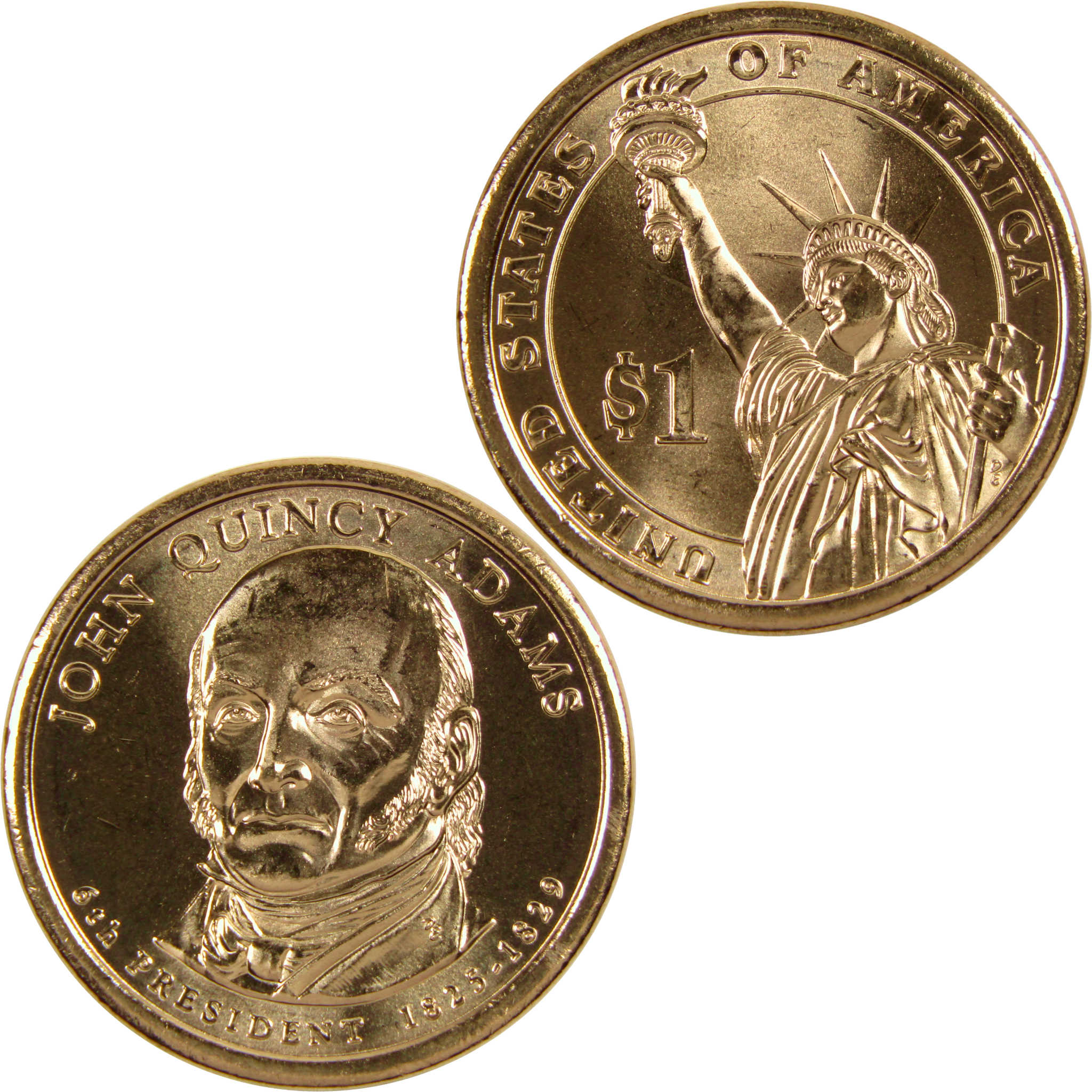 2008 D John Quincy Adams Presidential Dollar BU Uncirculated $1 Coin
