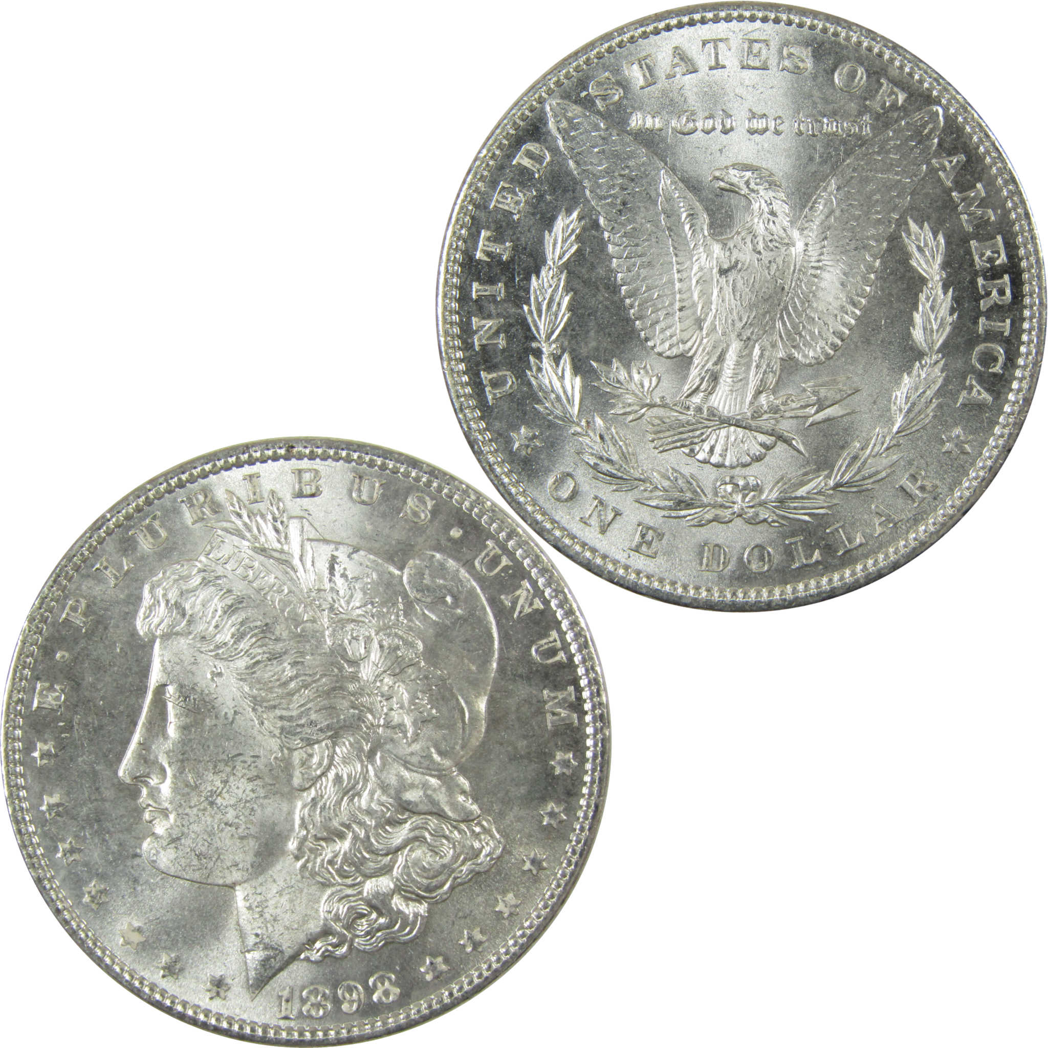 1898 Morgan Silver Dollar Uncirculated Mint State $1 Coin SKU:I27687