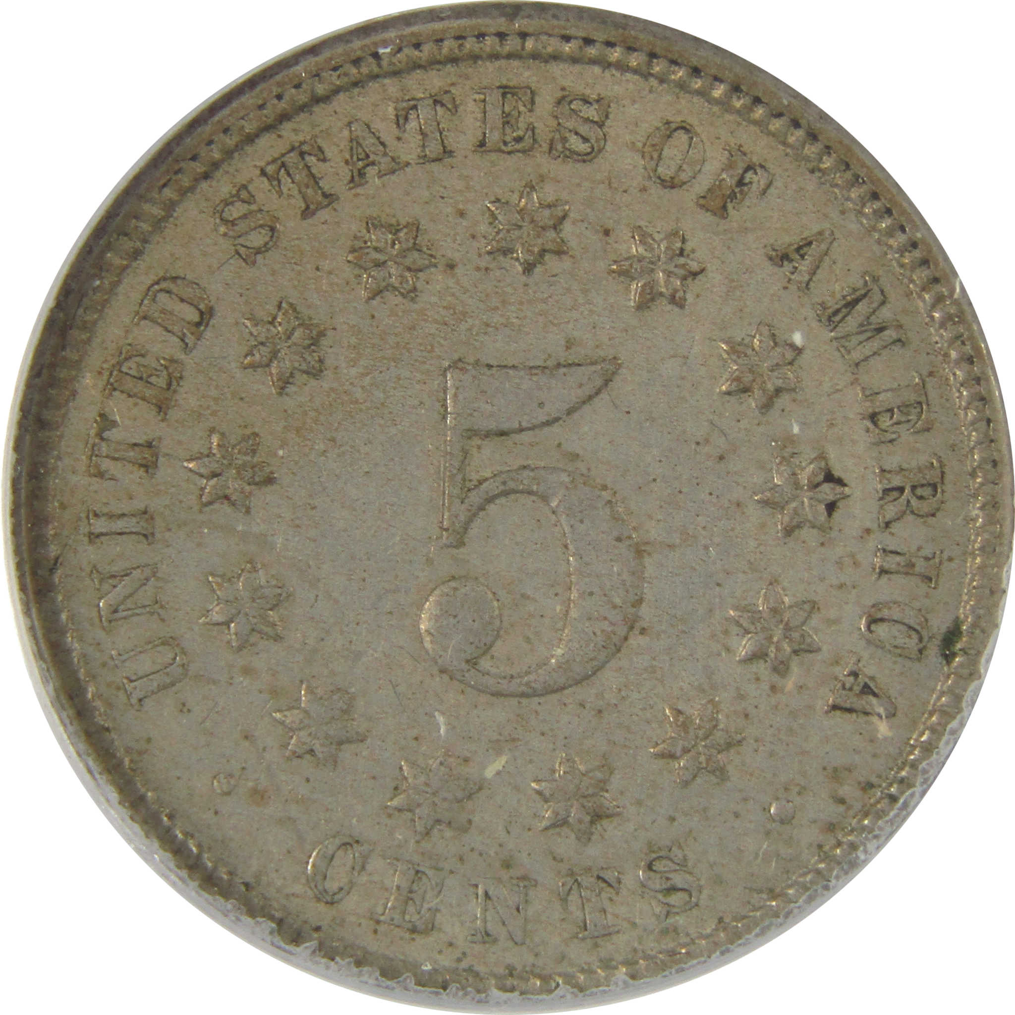 1874 Shield Nickel EF 40 ANACS 5c Coin SKU:I20178