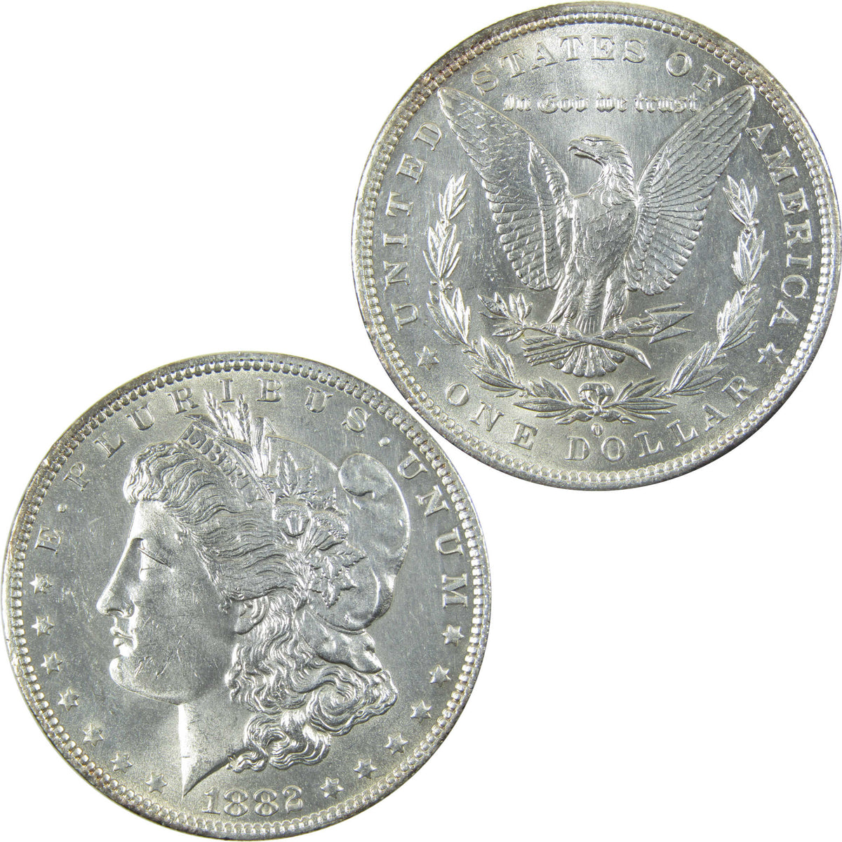 1882 O/O Morgan Silver Dollar AU Details $1 Coin SKU:CP1684