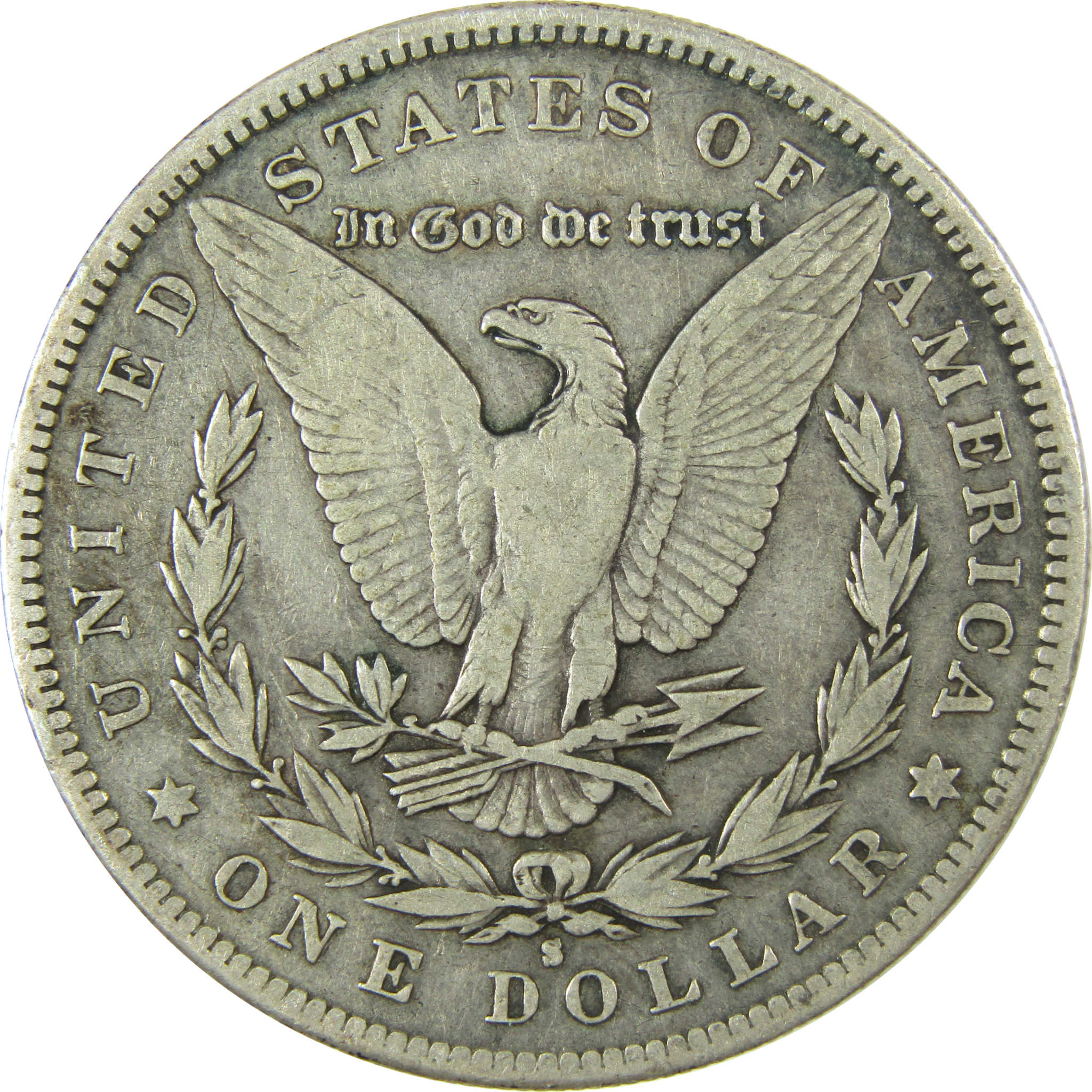 1886 S Morgan Silver Dollar F Fine $1 Coin SKU:I26064