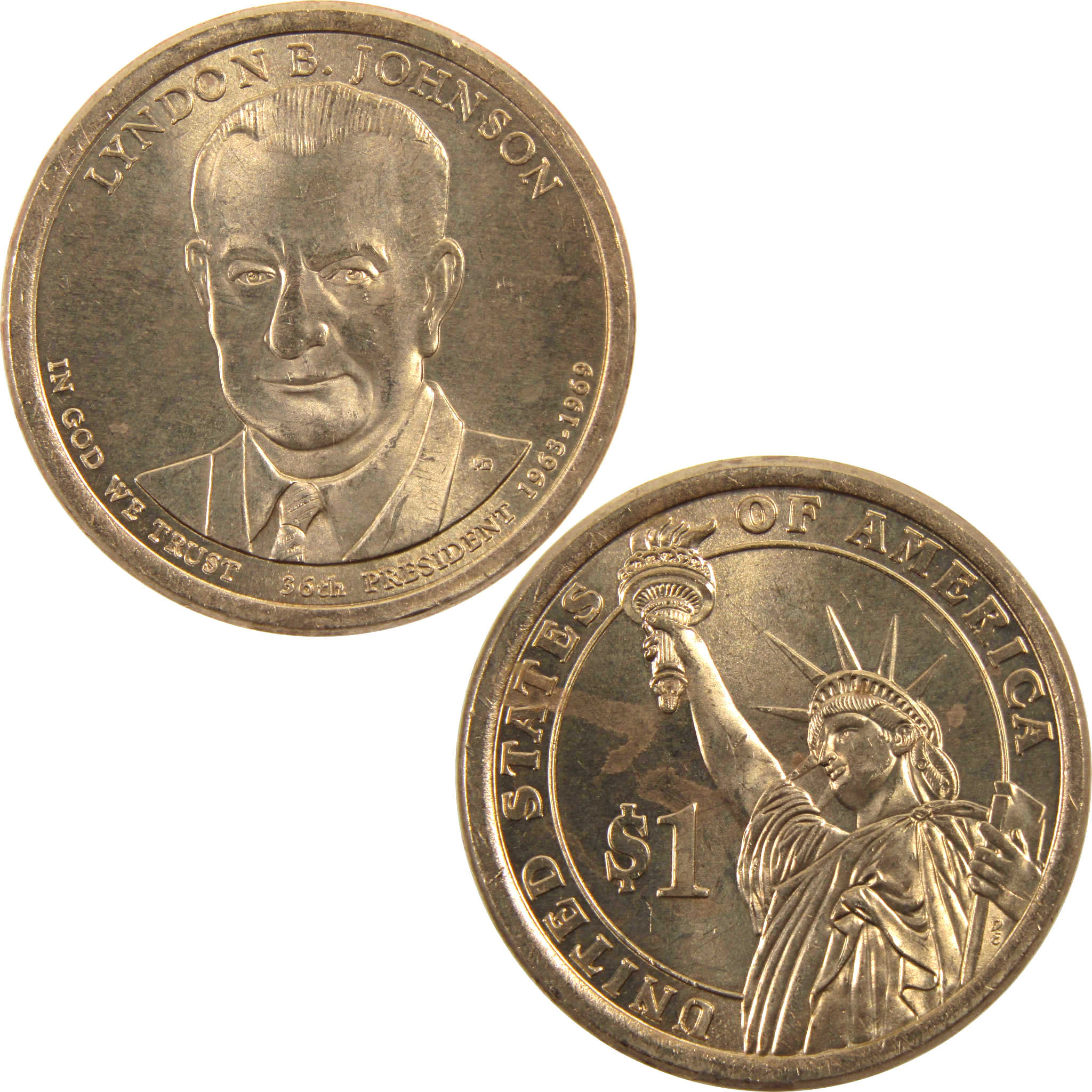 2015 P Lyndon B Johnson Presidential Dollar BU Uncirculated $1 Coin