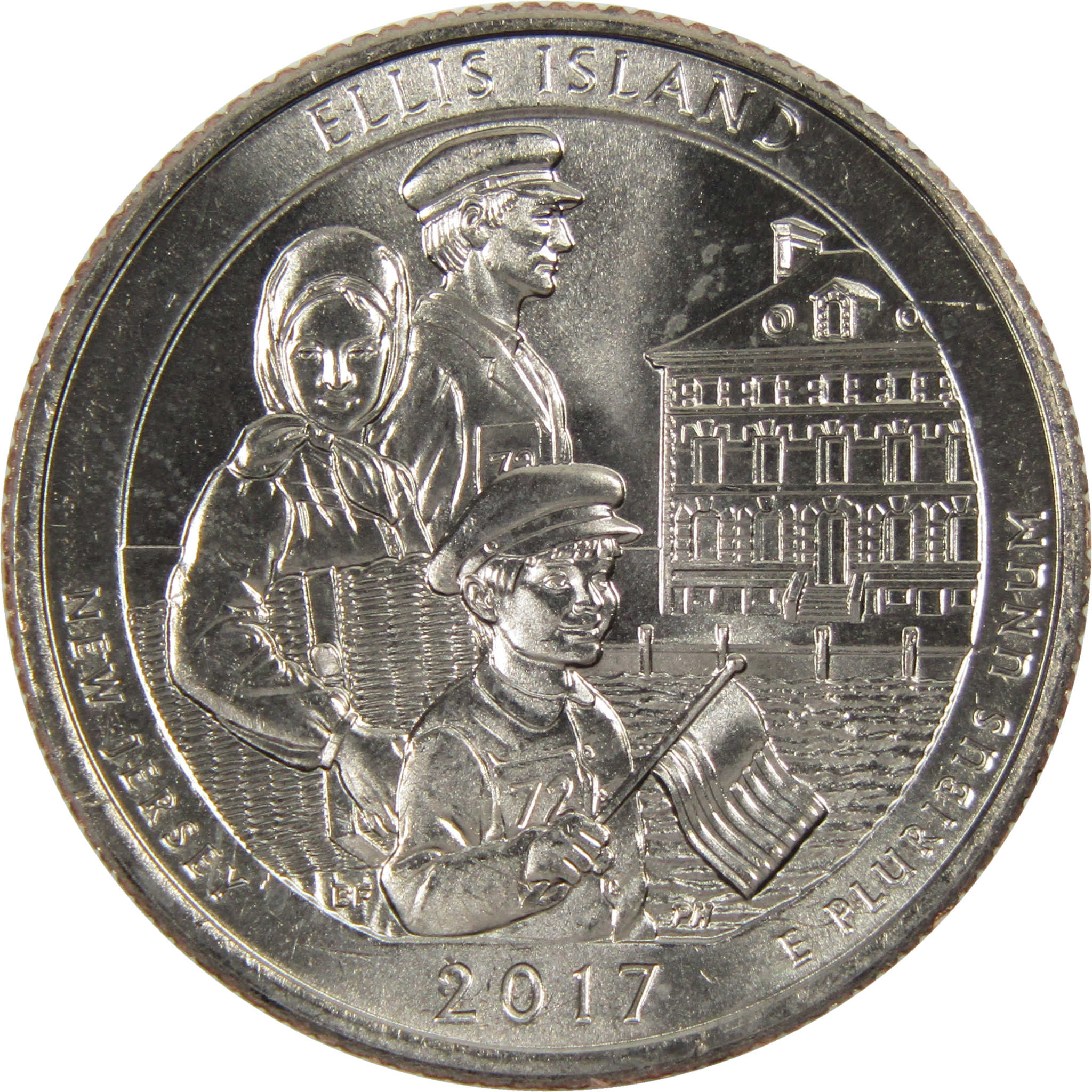 2017 P Ellis Island National Park Quarter BU Uncirculated Clad Coin