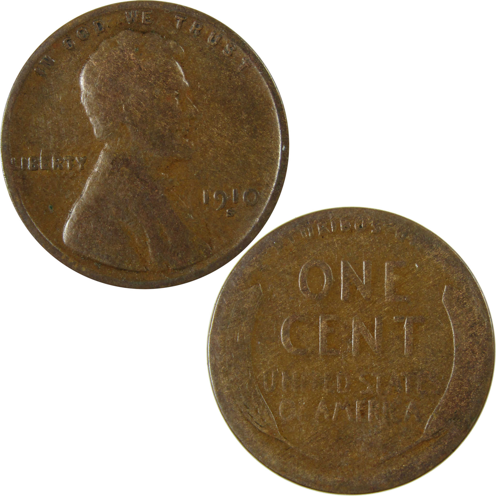 1910 S Lincoln Wheat Cent G Good Penny 1c Coin Collectible SKU:I26345