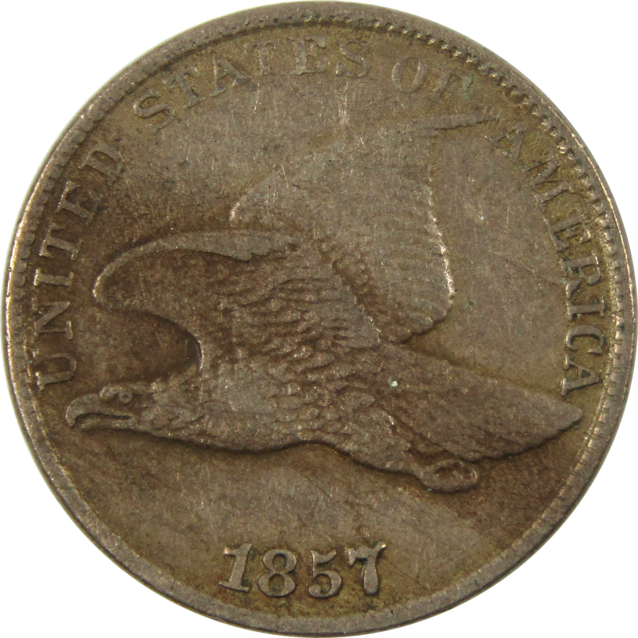 1857 Flying Eagle Cent VF Very Fine Copper-Nickel Penny 1c SKU:I14092