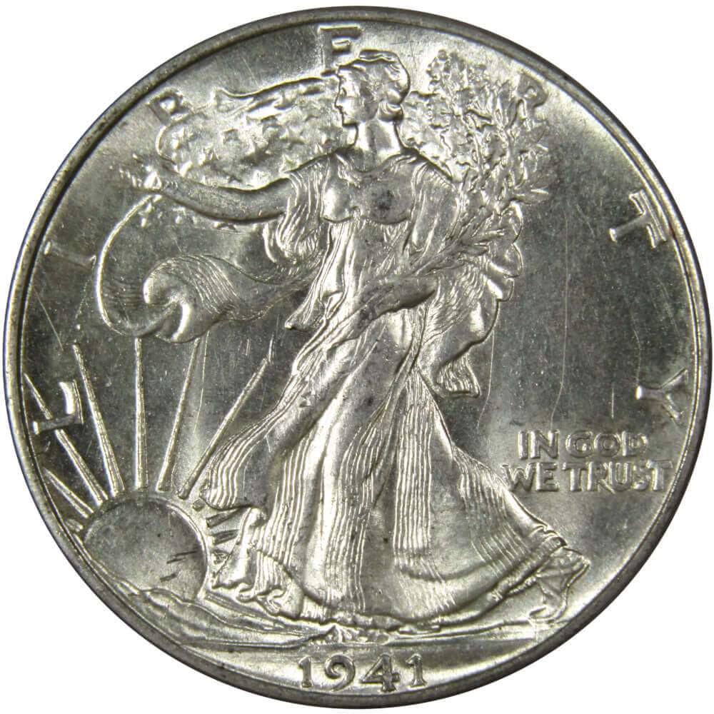 1941 Liberty Walking Half Dollar AU About Uncirculated Silver 50c Coin