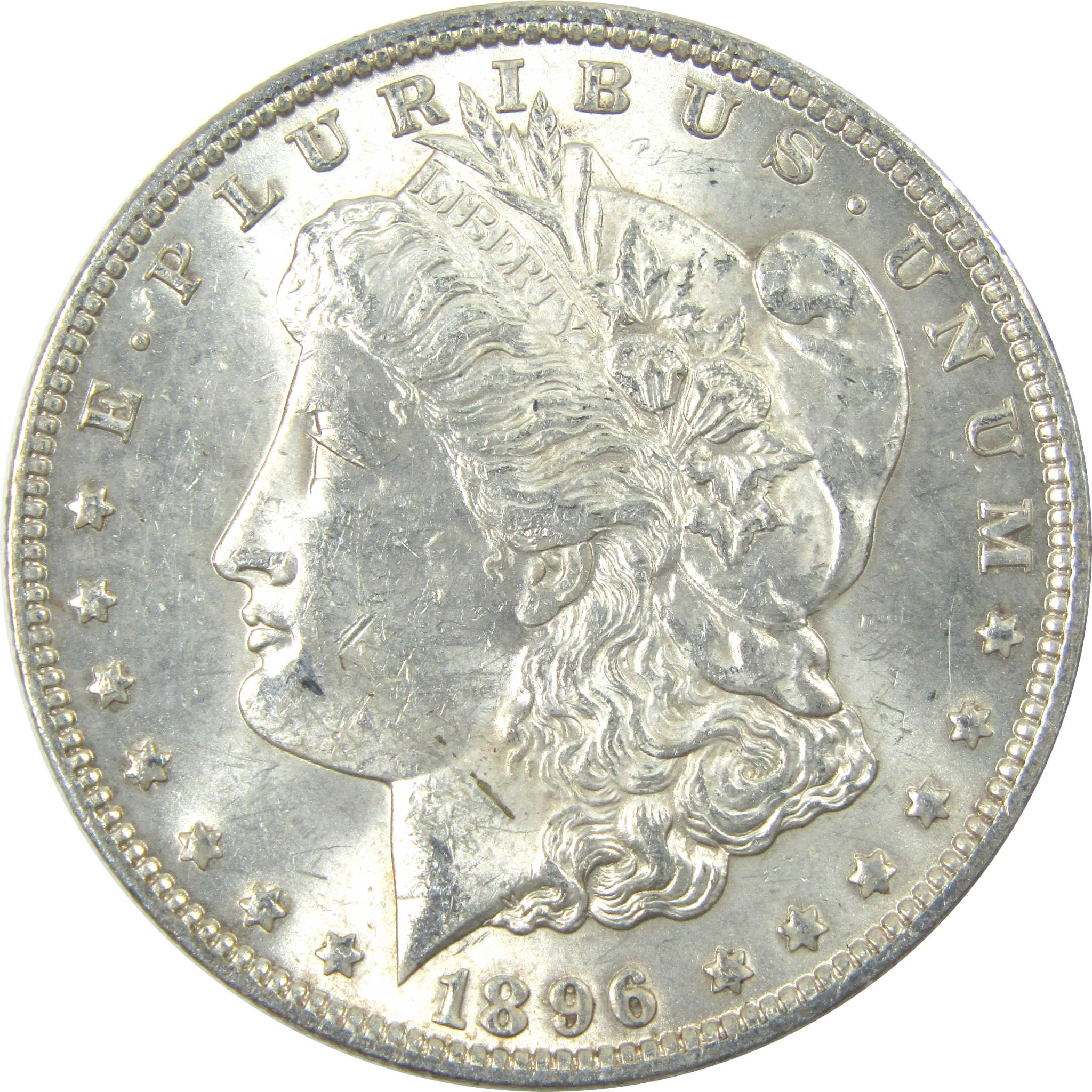 1896 Morgan Dollar AU About Uncirculated Silver $1 Coin SKU:I15413 - Morgan coin - Morgan silver dollar - Morgan silver dollar for sale - Profile Coins &amp; Collectibles