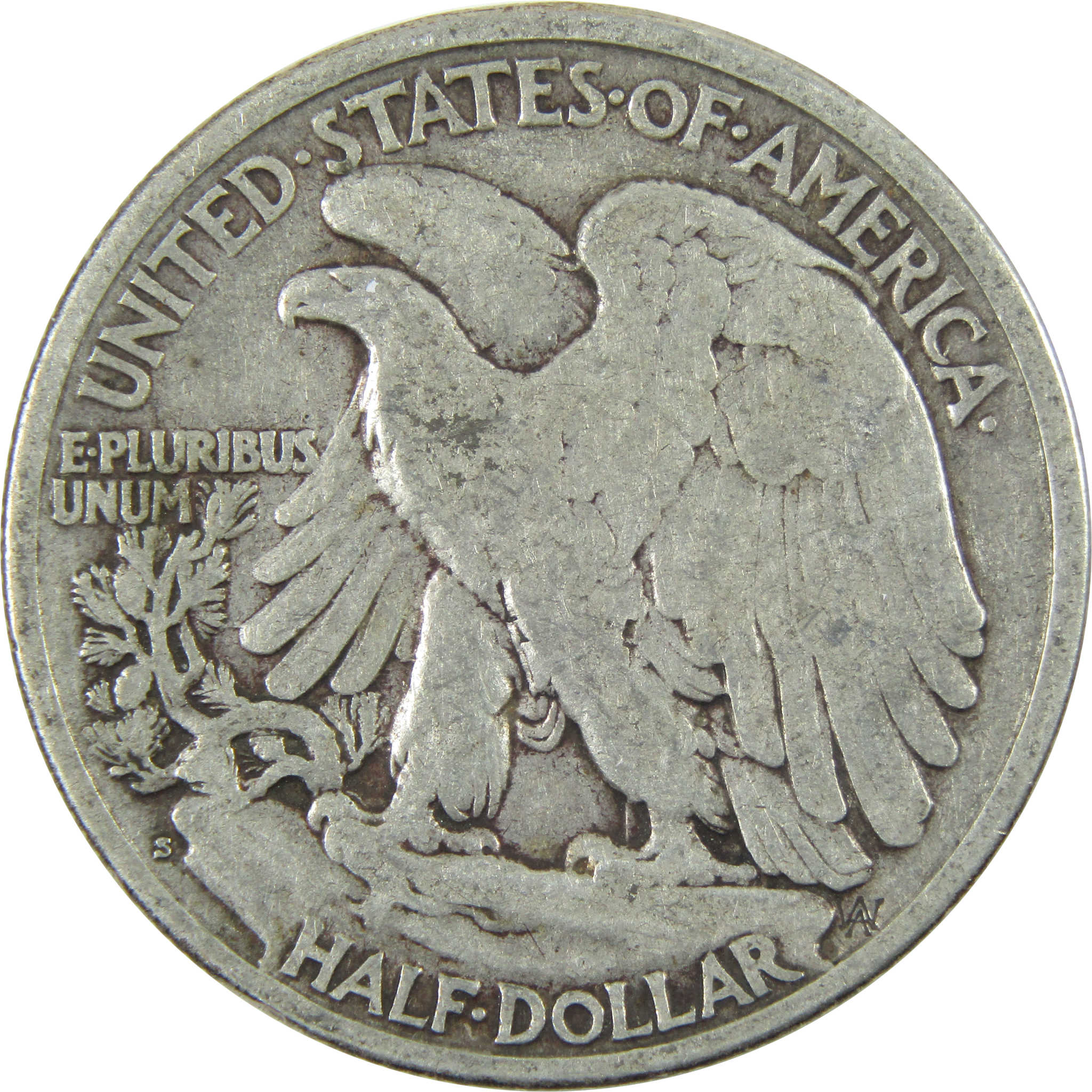 1923 S Liberty Walking Half Dollar F Fine Silver 50c Coin SKU:I14815