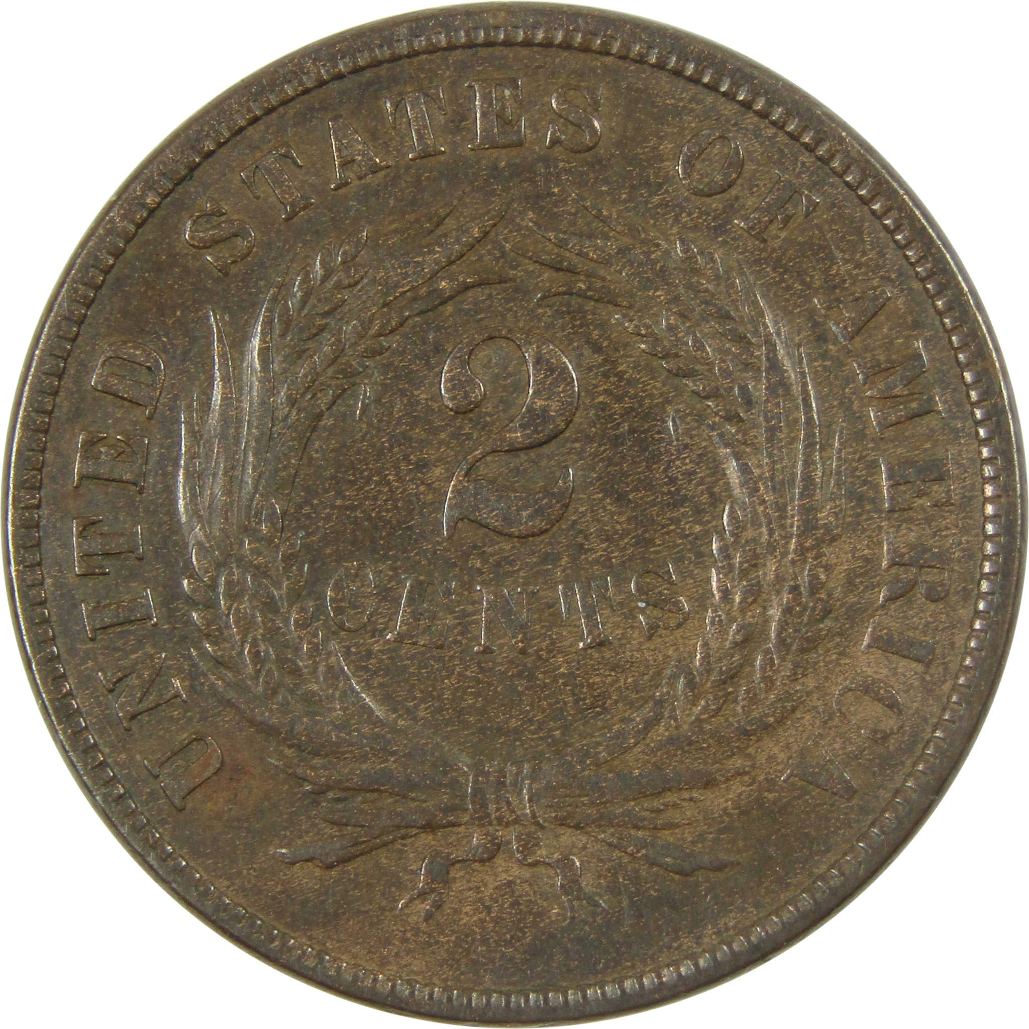 1869 Two Cent Piece XF EF Extremely Fine 2c Coin SKU:I15156