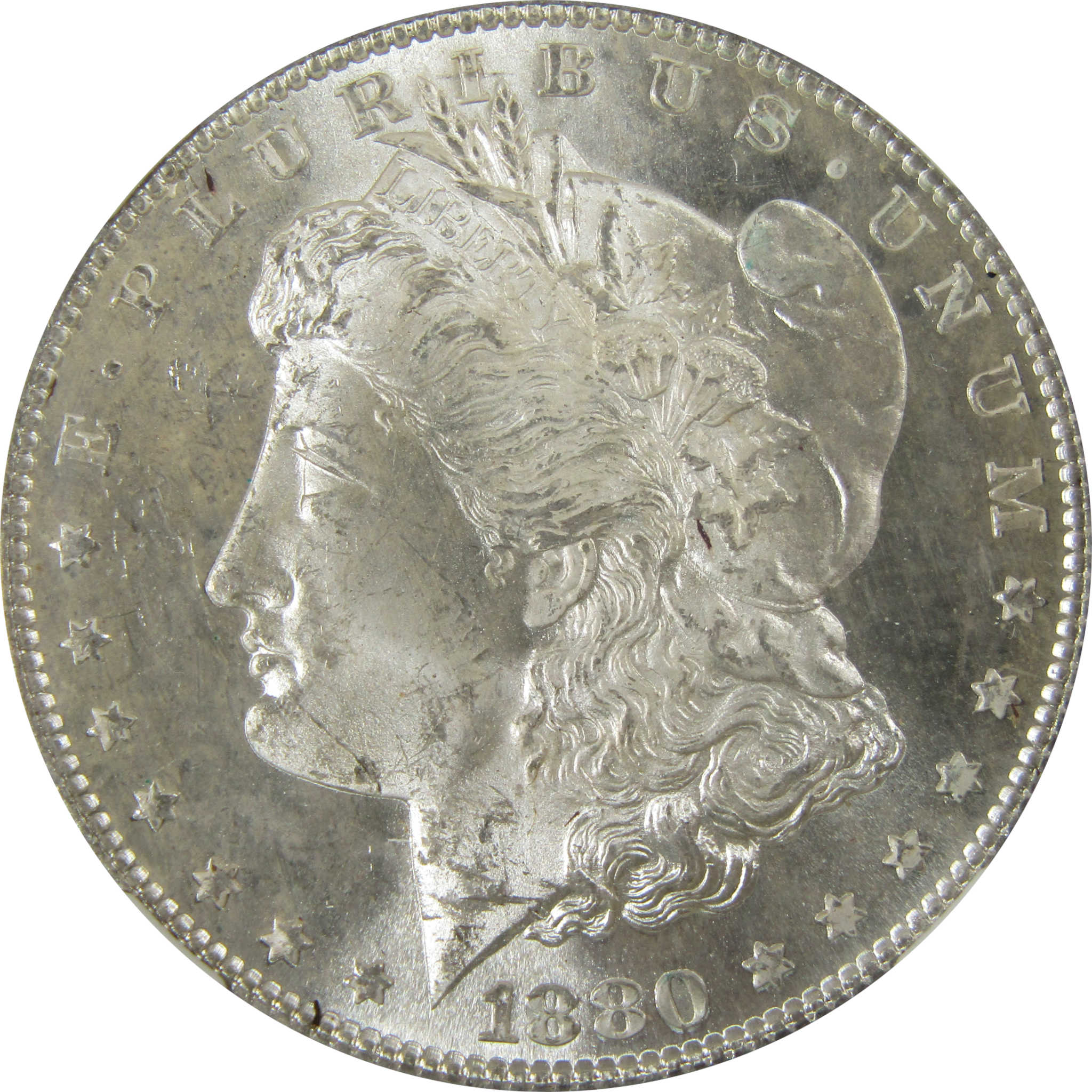 1880 S Morgan Silver Dollar MS 63 NGC Uncirculated $1 Coin SKU:CP424