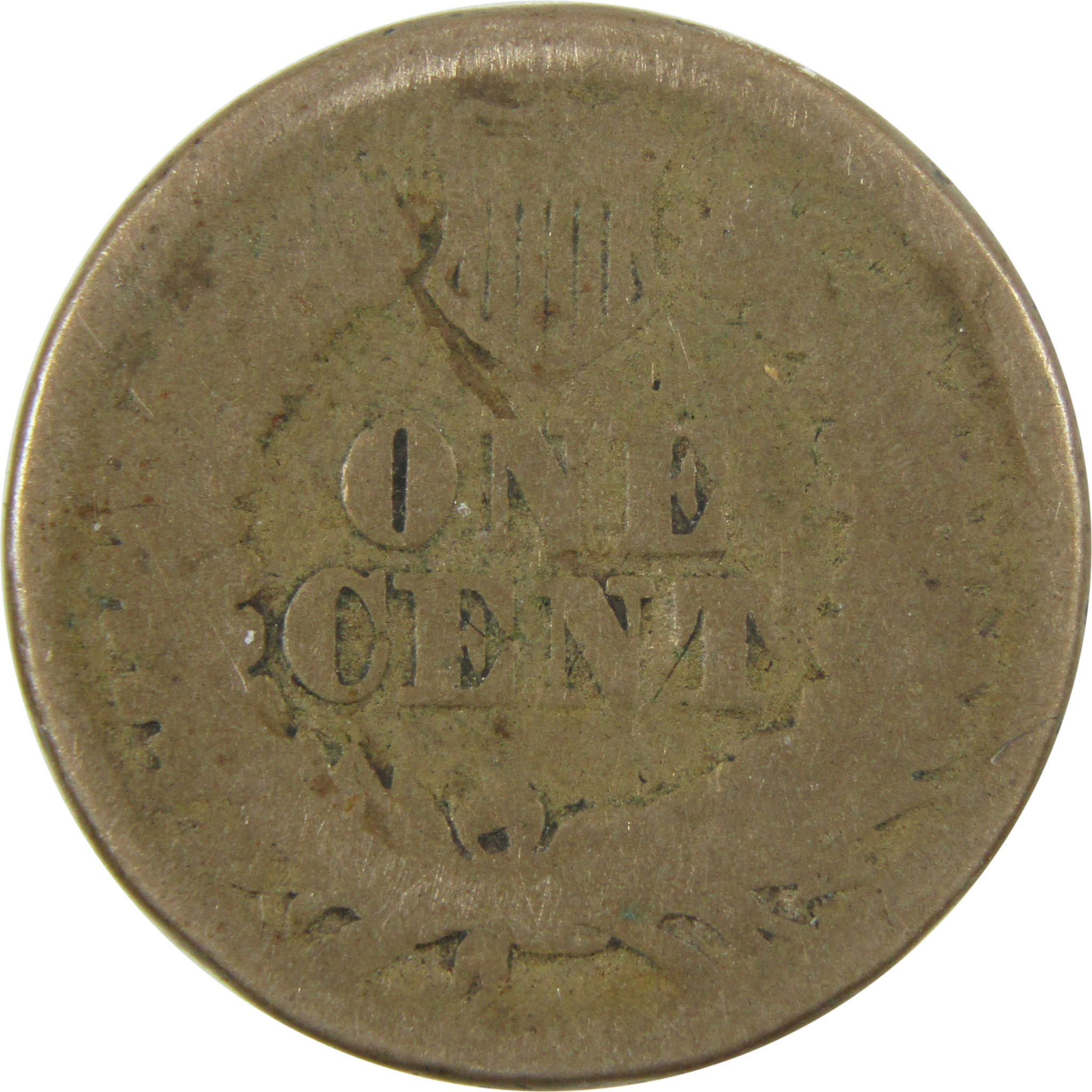 1860 Indian Head Cent AG About Good Penny 1c Coin SKU:CP1221
