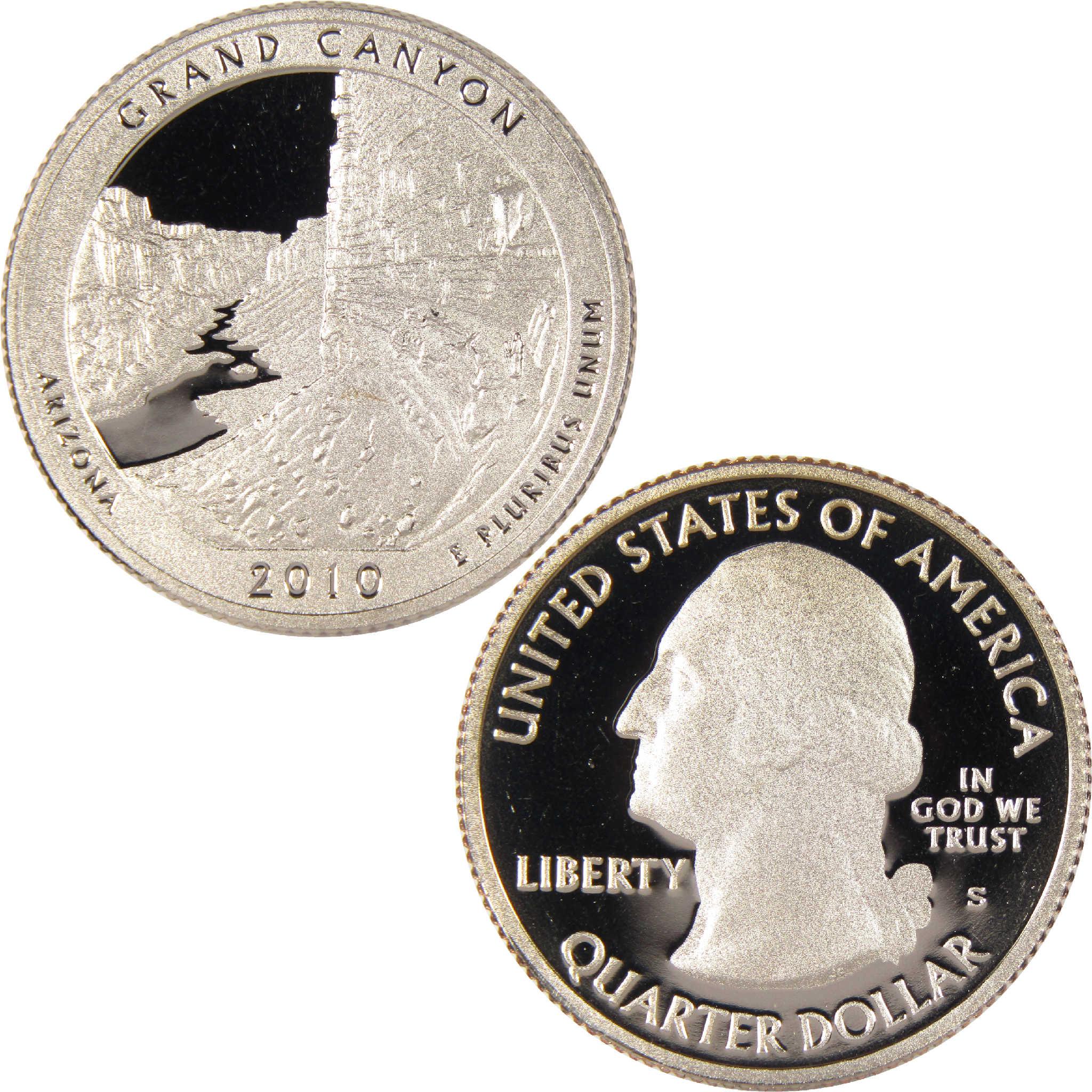 2010 S Grand Canyon National Park Quarter Clad 25c Proof Coin