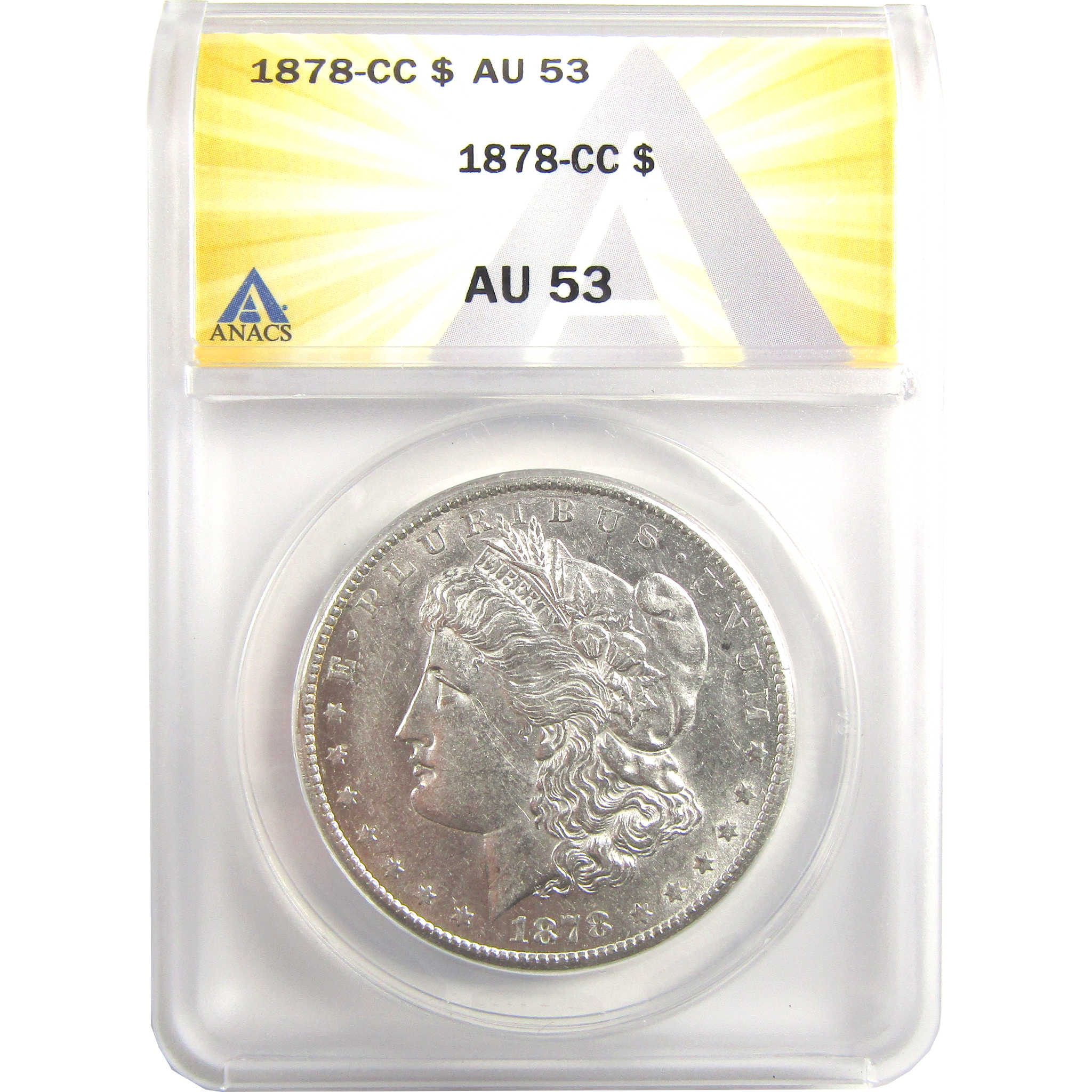 1878 CC Morgan Dollar AU 53 ANACS Silver $1 Coin SKU:I21905 - Morgan coin - Morgan silver dollar - Morgan silver dollar for sale - Profile Coins &amp; Collectibles