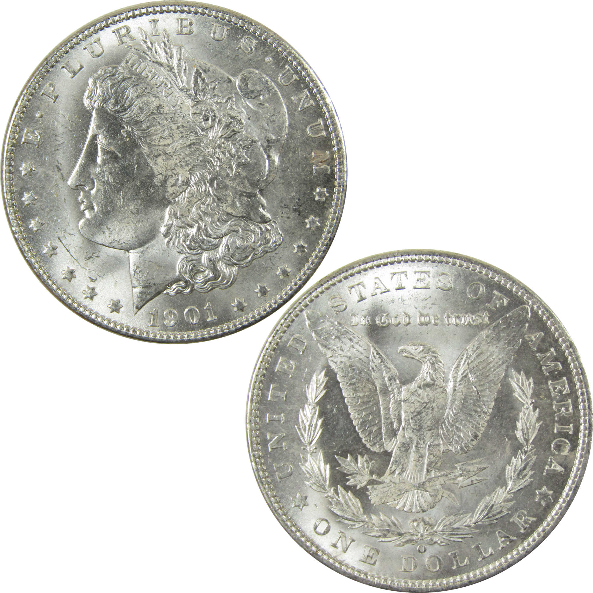1901 O Morgan Silver Dollar Uncirculated Mint State $1 Coin SKU:I28386