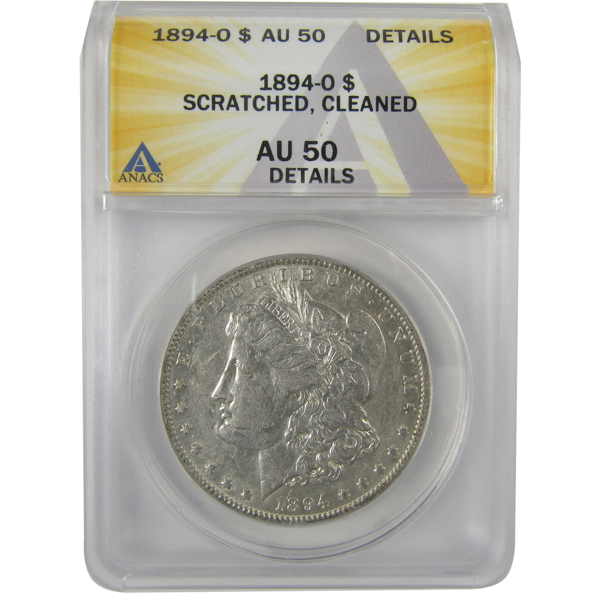 1894 O Morgan Dollar AU 50 Details ANACS Silver $1 Coin SKU:I19347 - Morgan coin - Morgan silver dollar - Morgan silver dollar for sale - Profile Coins &amp; Collectibles