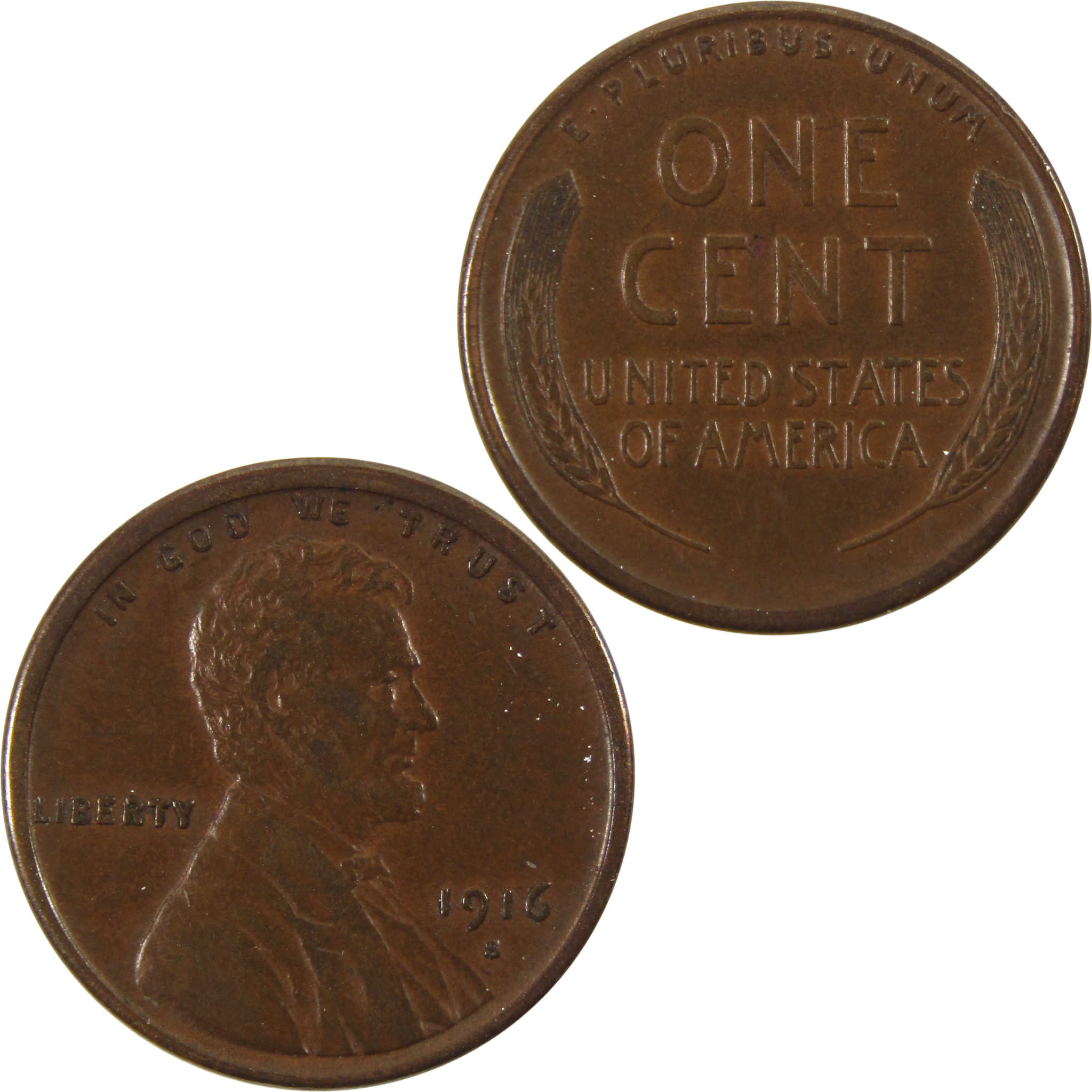 1916 S Lincoln Wheat Cent XF/AU Extremely Fine About Unc SKU:I9923
