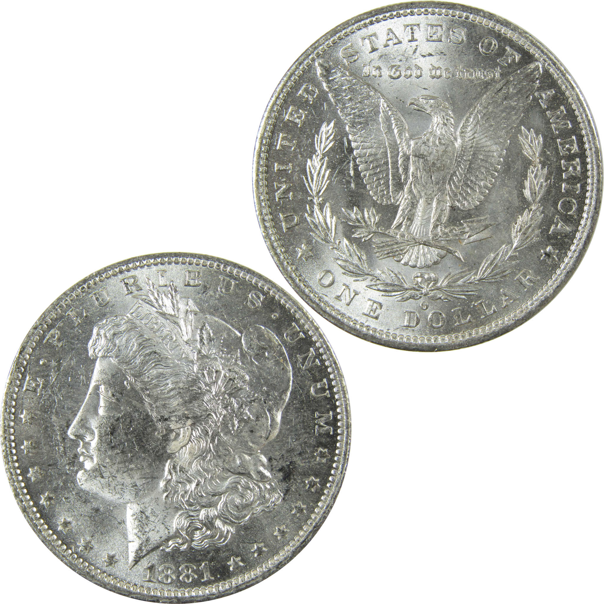 1881 O Morgan Silver Dollar Uncirculated Mint State $1 Coin SKU:I27756