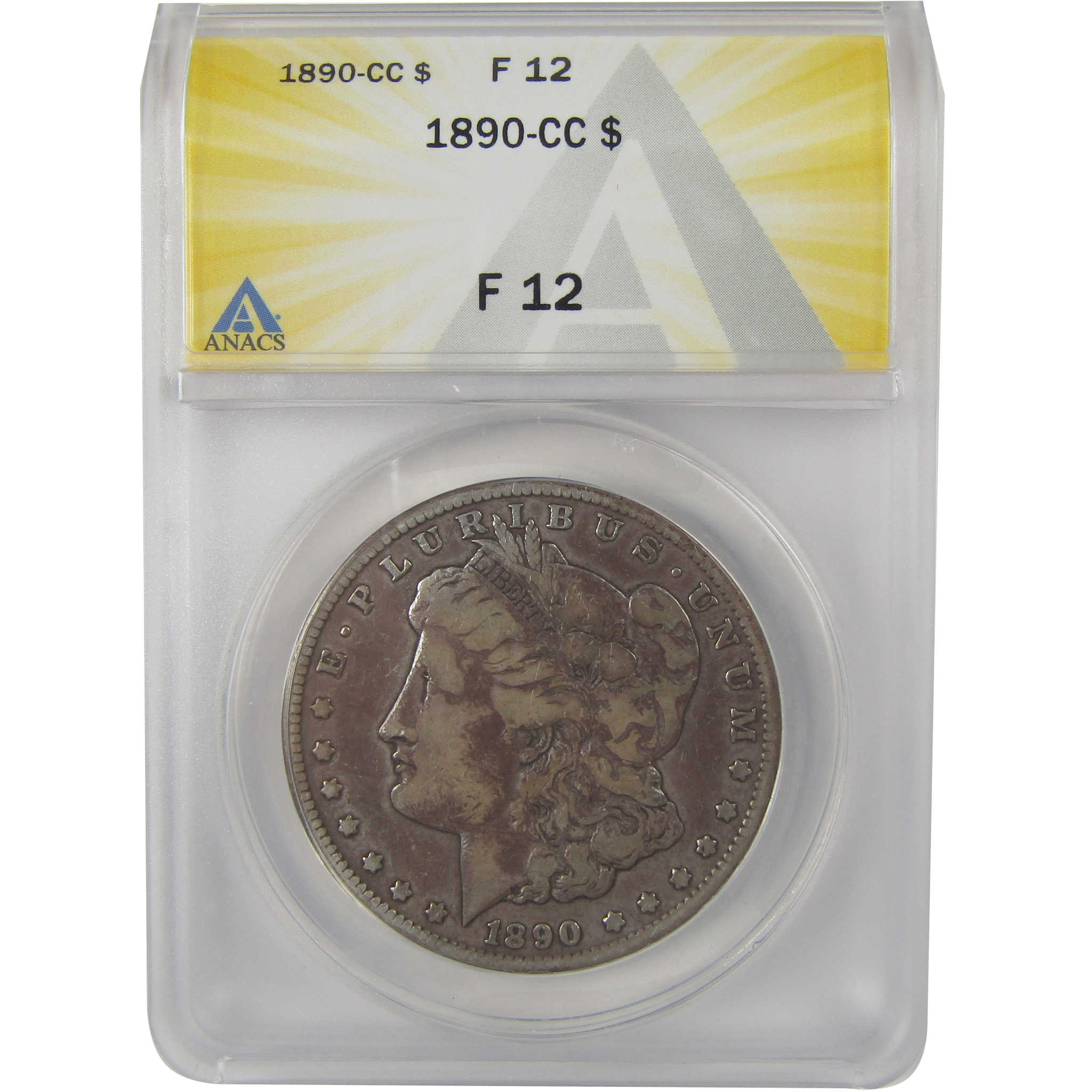 1890 CC Morgan Dollar F 12 ANACS Silver $1 Coin SKU:I22212 - Morgan coin - Morgan silver dollar - Morgan silver dollar for sale - Profile Coins &amp; Collectibles