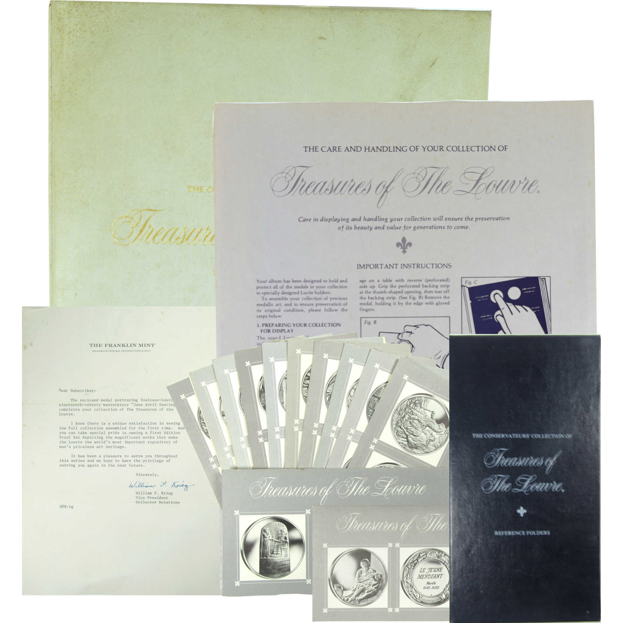 1971-1975 Treasures of the Louvre 50 Silver Medal Set SKU:CPC9307