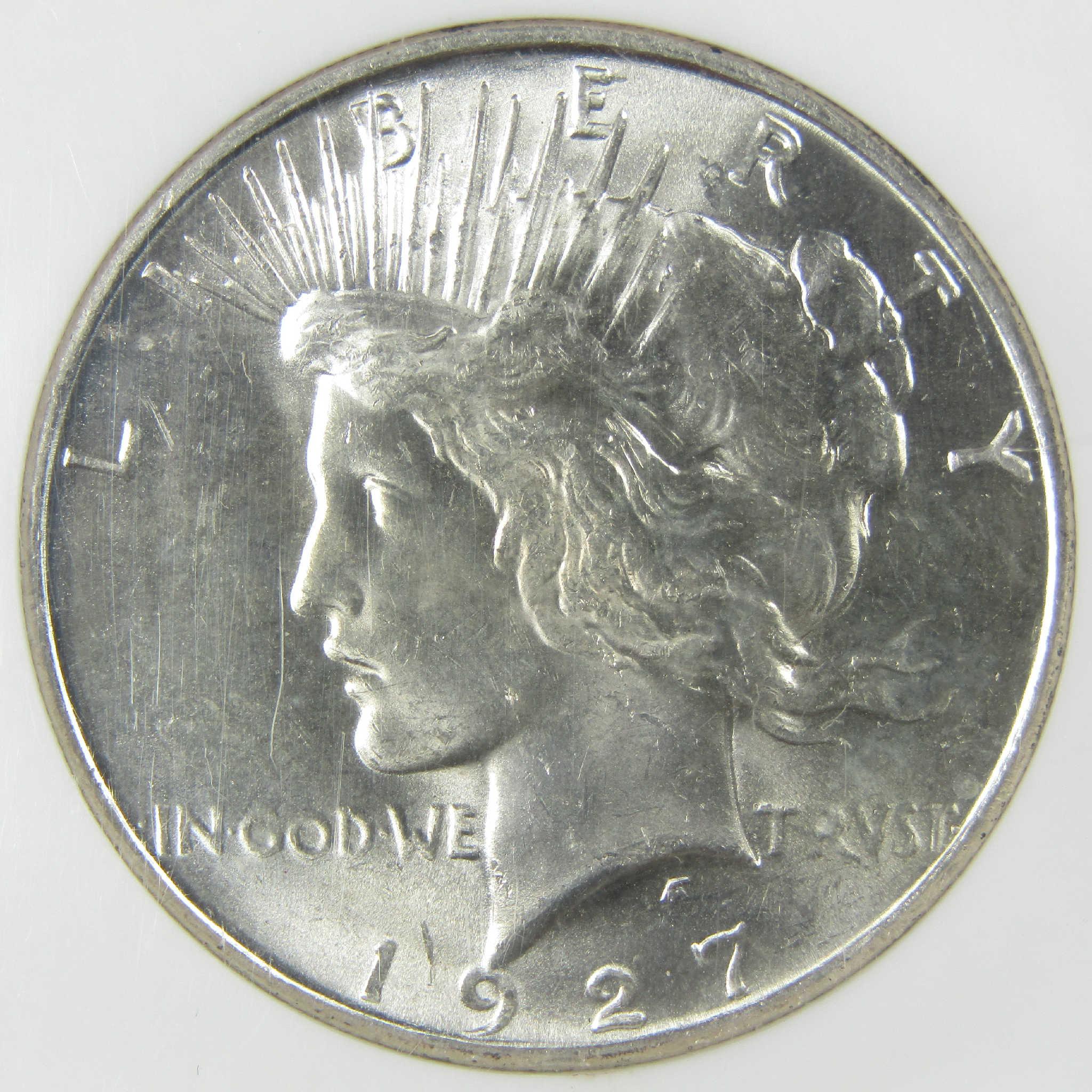 1927 D Peace Silver Dollar MS 62 NGC Uncirculated $1 Coin Collectible