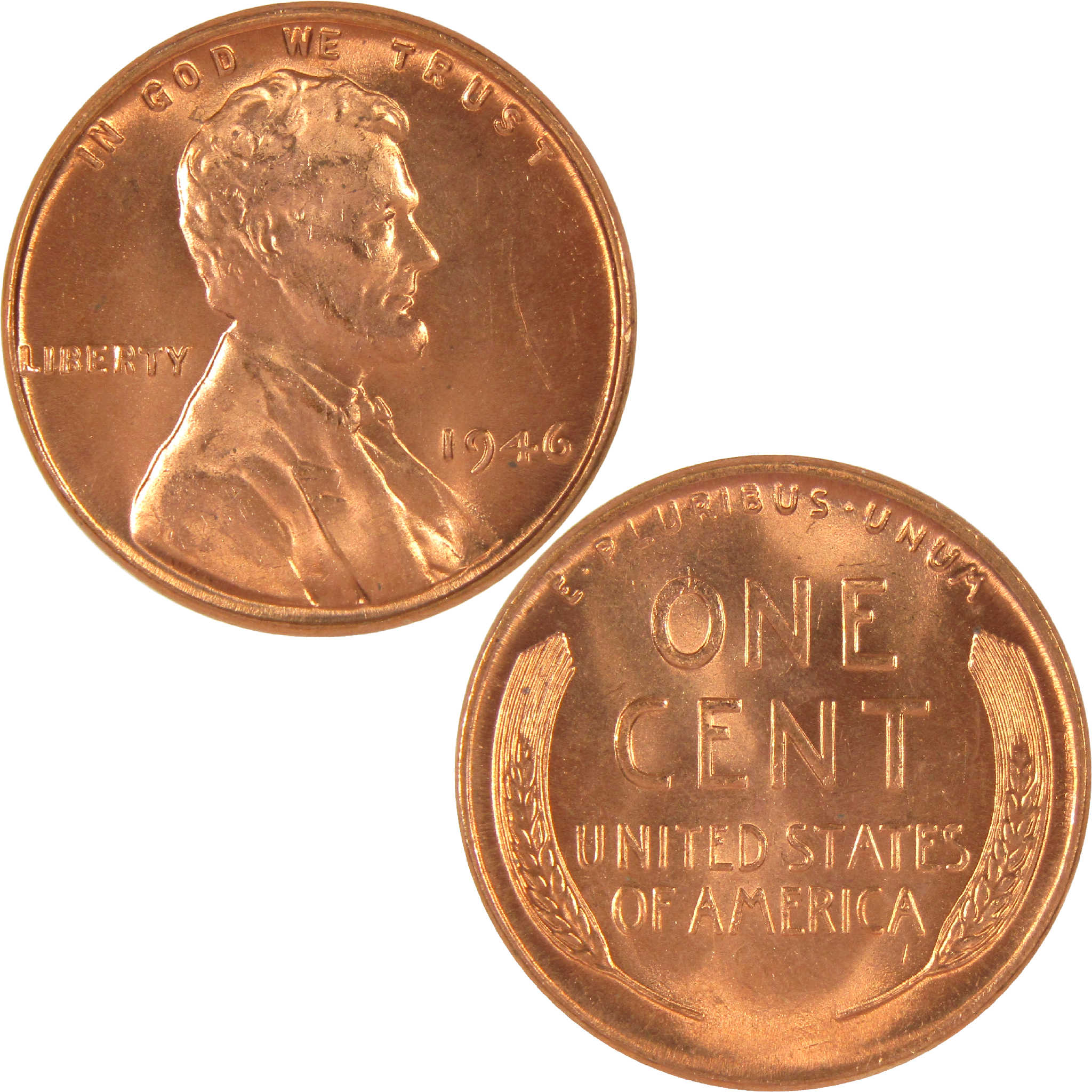 1946 Lincoln Wheat Cent BU Uncirculated Penny 1c Coin