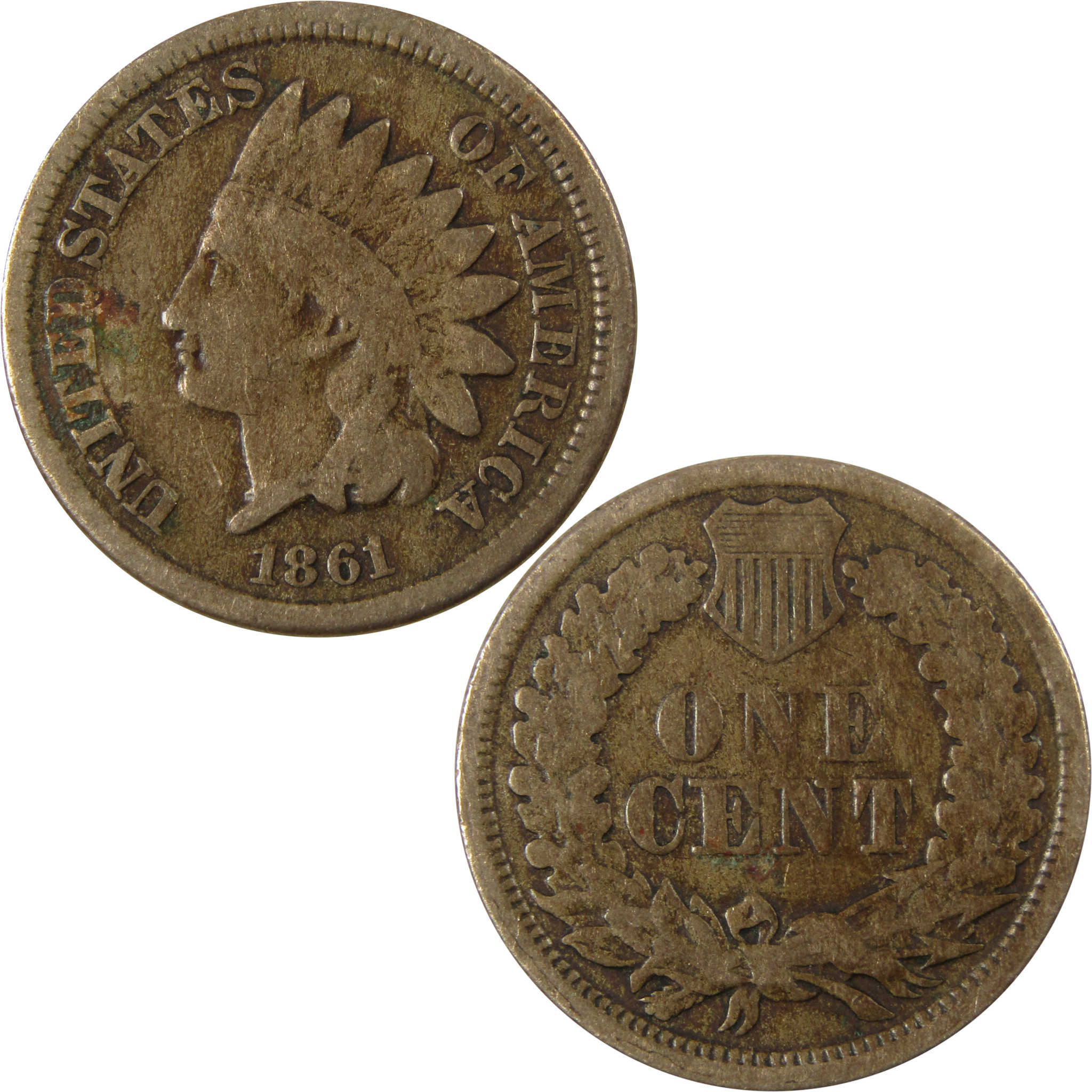 1861 Indian Head Cent VG Very Good Penny 1c Coin SKU:CP1170