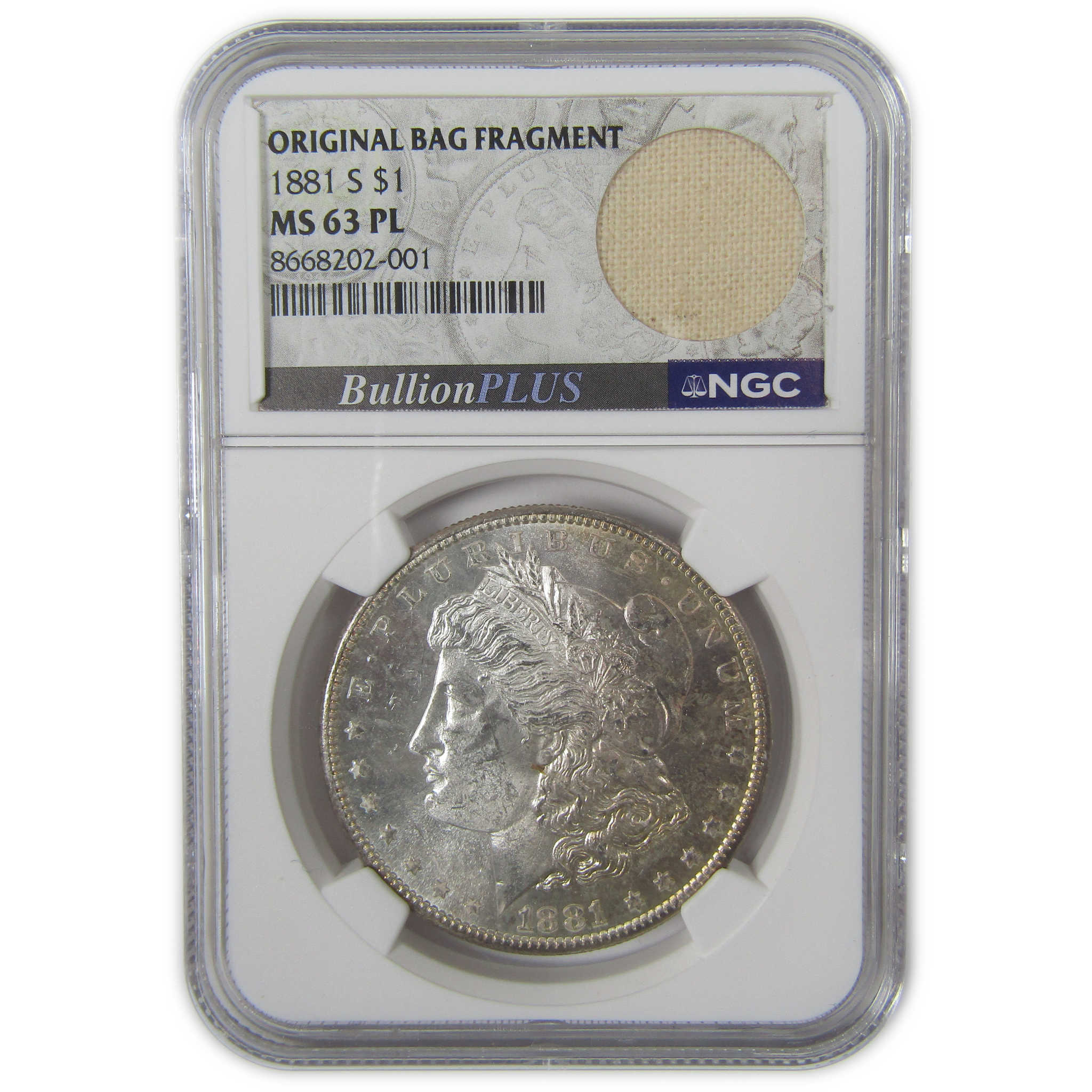 1881 S Morgan Dollar MS 63 PL NGC Original Bag Fragment SKU:I23355 - Morgan coin - Morgan silver dollar - Morgan silver dollar for sale - Profile Coins &amp; Collectibles