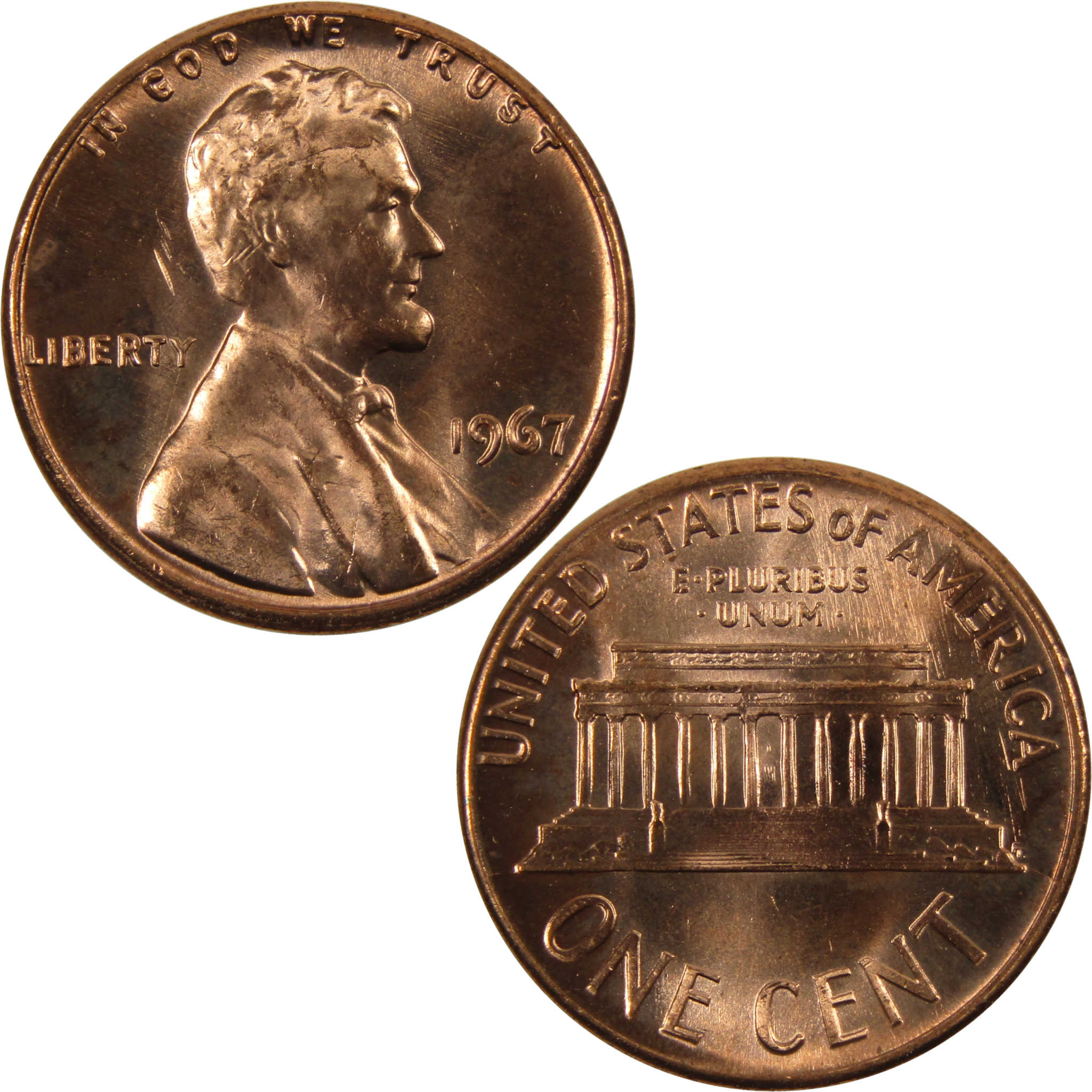 1967 Lincoln Memorial Cent BU Uncirculated Penny 1c Coin