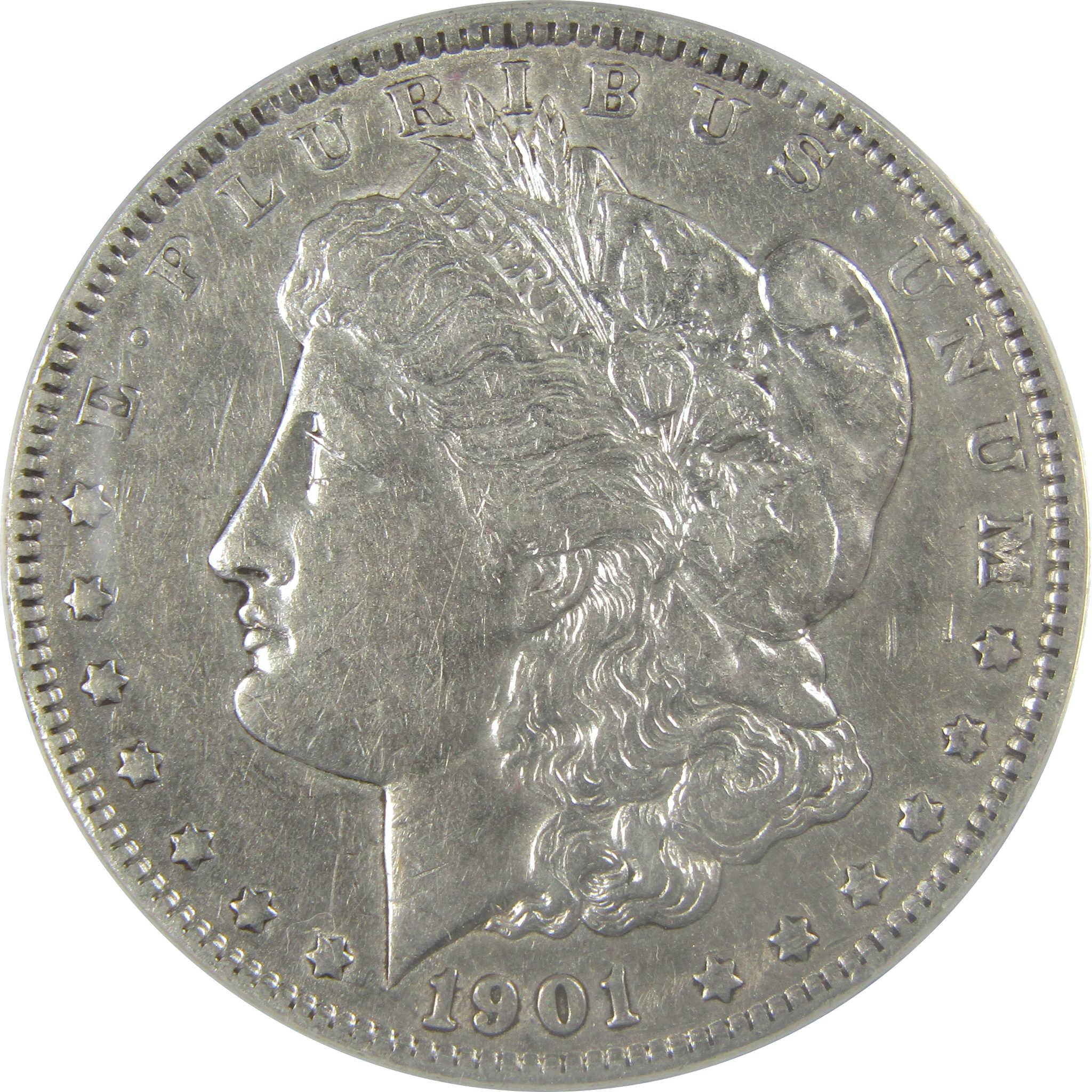 1901 Morgan Dollar EF 45 Details ANACS Silver $1 Coin SKU:I21258 - Morgan coin - Morgan silver dollar - Morgan silver dollar for sale - Profile Coins &amp; Collectibles