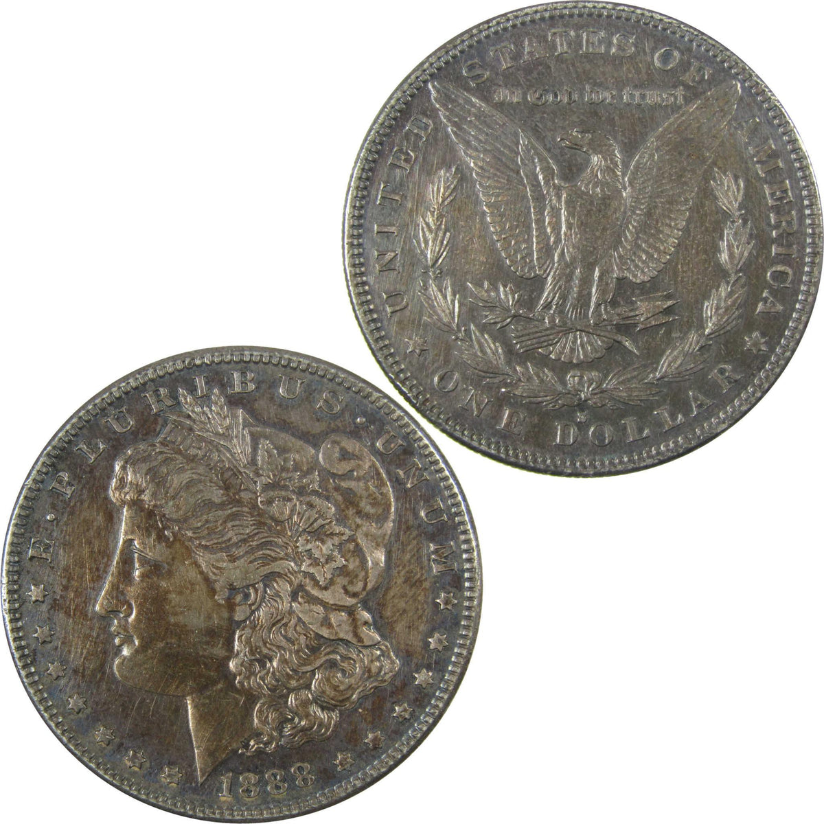 1888 S Morgan Silver Dollar AU About Uncirculated Details SKU:I26061 - Morgan coin - Morgan silver dollar - Morgan silver dollar for sale - Profile Coins &amp; Collectibles