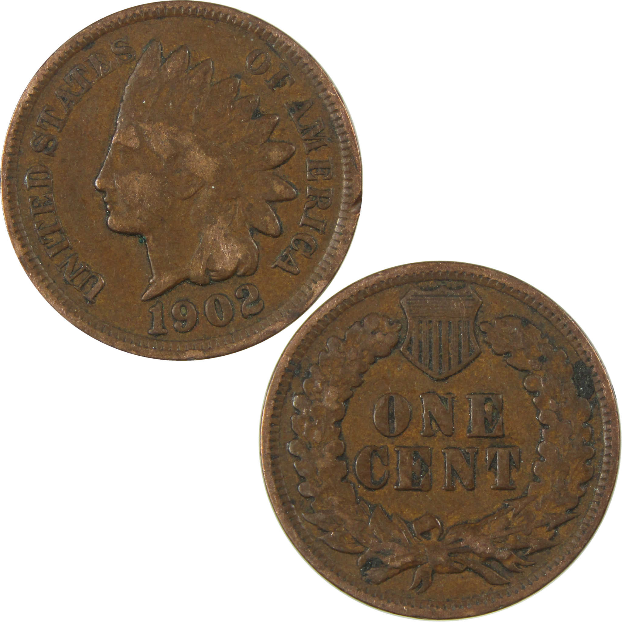 1902 Indian Head Cent VG Very Good Penny 1c Coin SKU:I27056